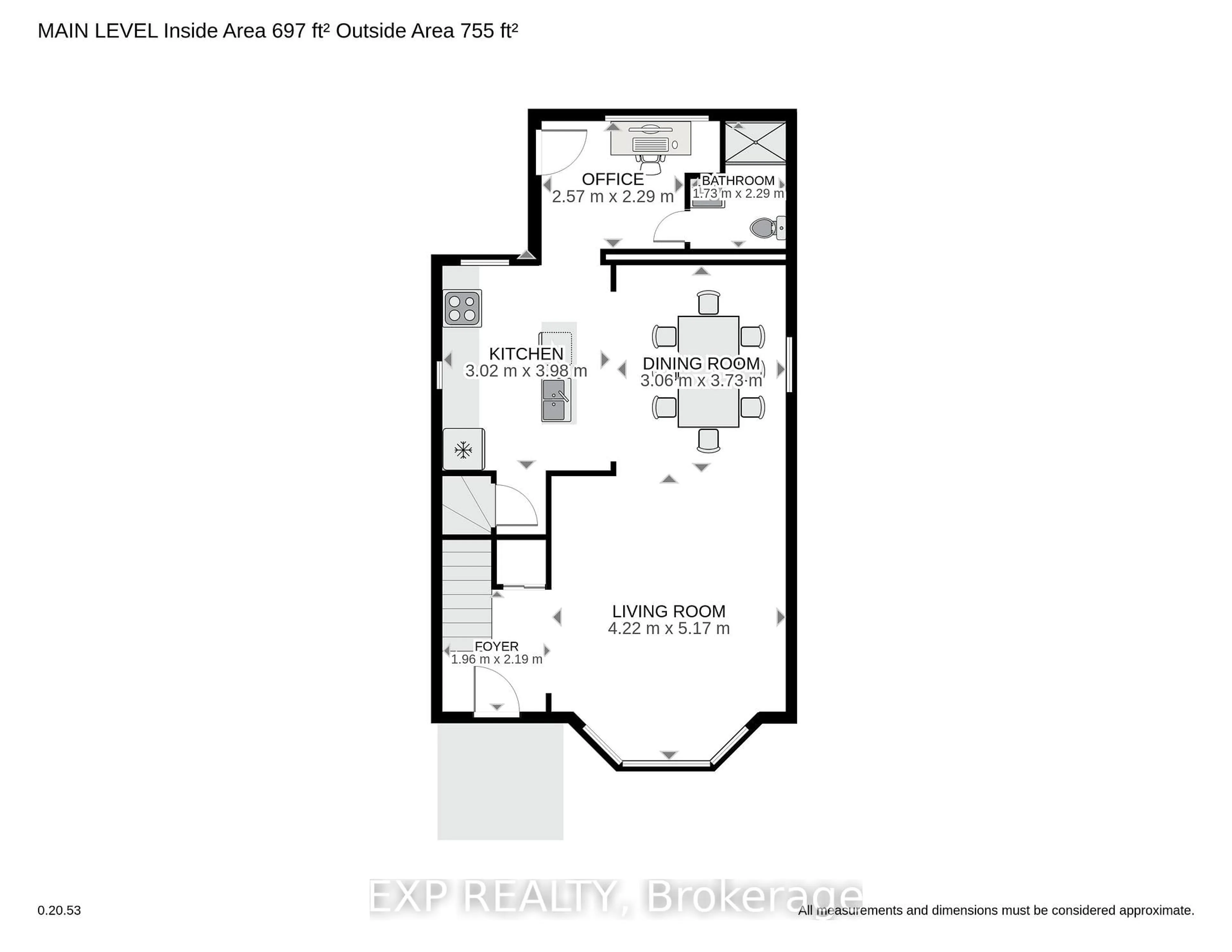 Floor plan for 1509 Main St, Hamilton Ontario L8K 1E2