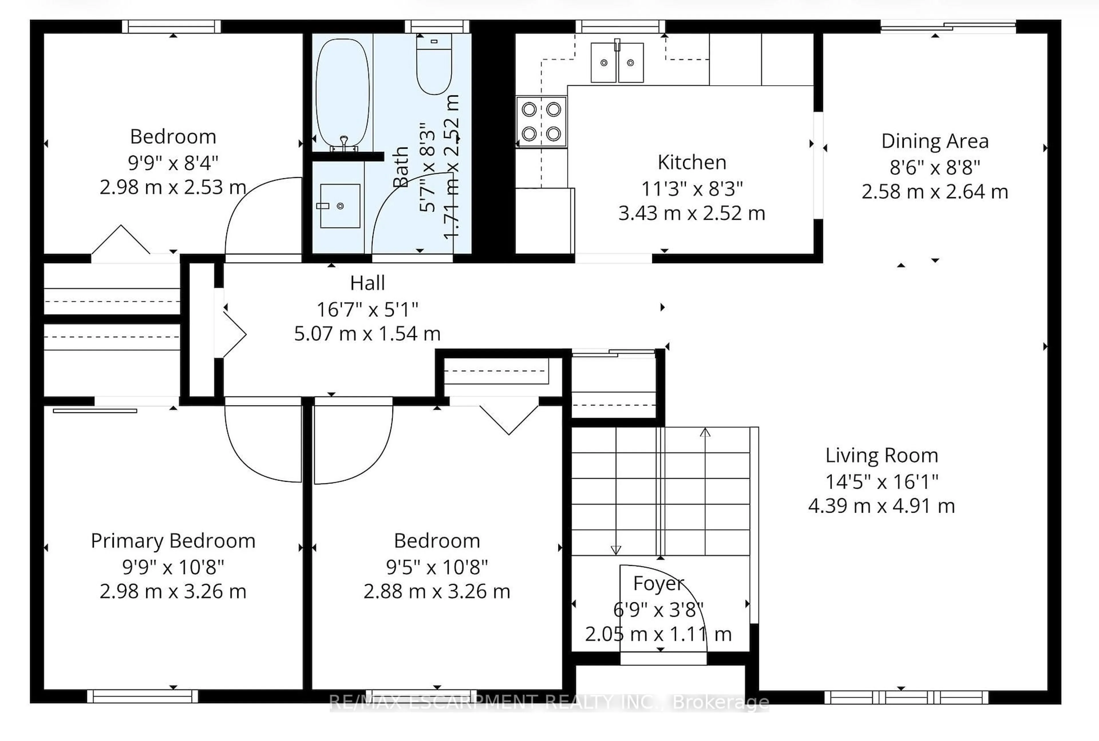 Floor plan for 164 Hanover Pl, Hamilton Ontario L8K 5X6
