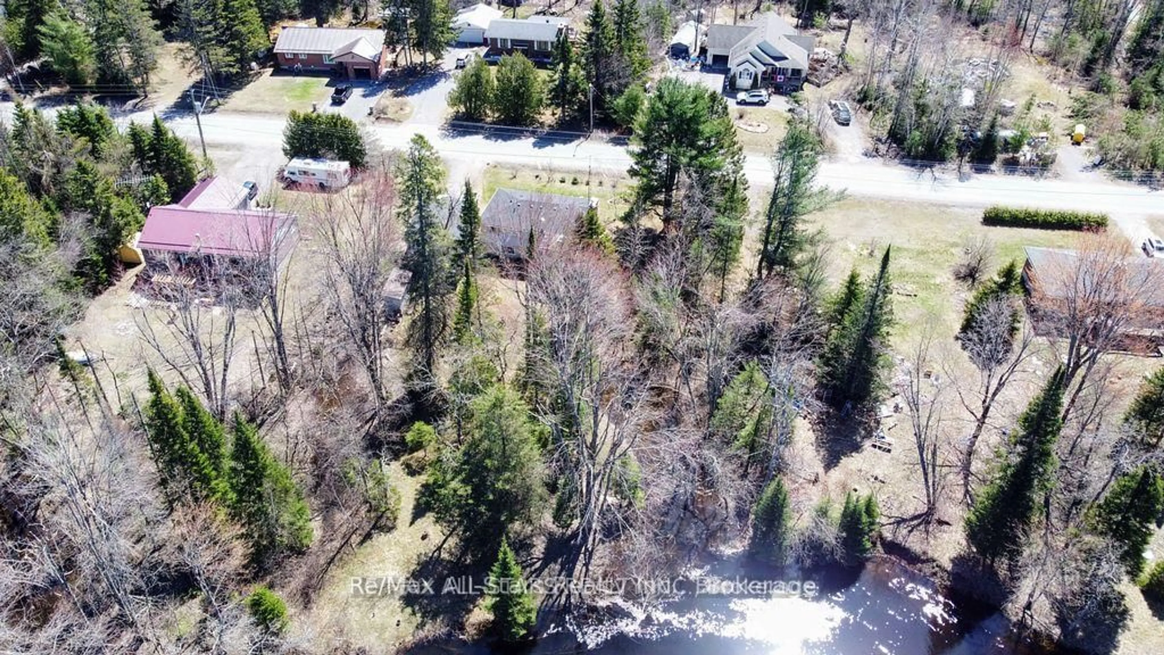 A pic from outside/outdoor area/front of a property/back of a property/a pic from drone, forest/trees view for 161 McFadden Rd, North Kawartha Ontario K0L 1A0