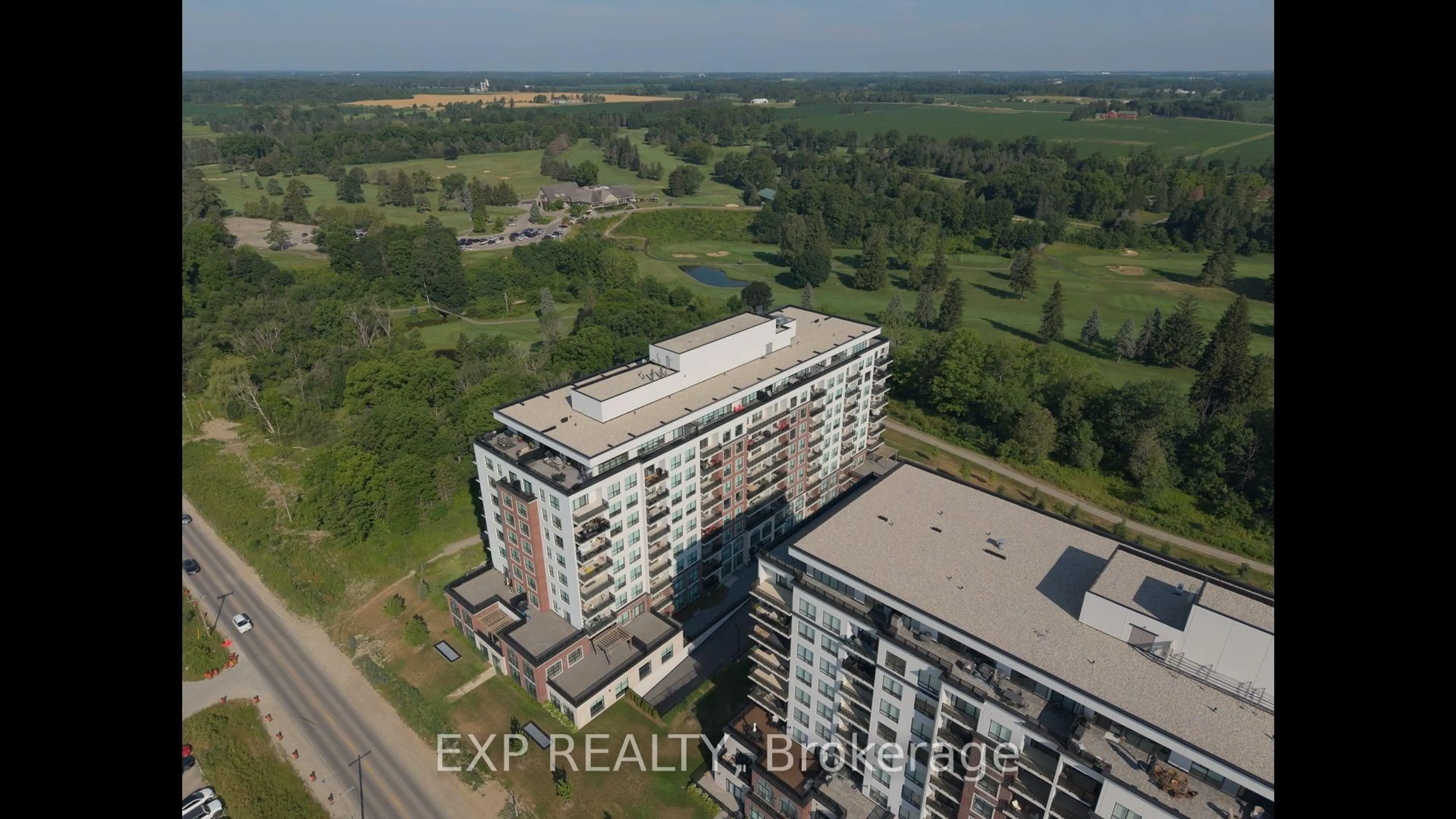 A pic from outside/outdoor area/front of a property/back of a property/a pic from drone, city buildings view from balcony for 460 Callaway Rd #508, London North Ontario N6G 0Z2