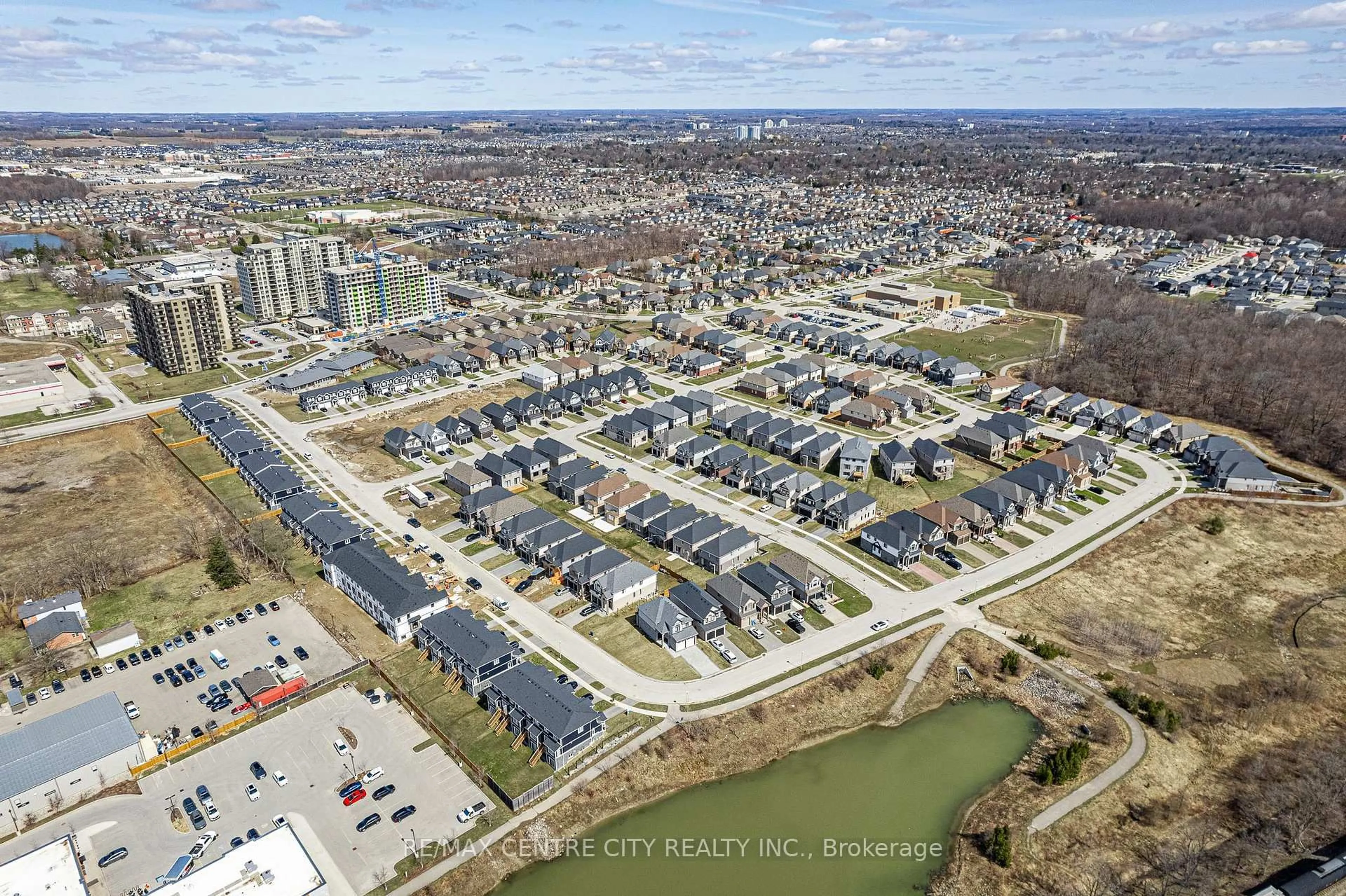 A pic from outside/outdoor area/front of a property/back of a property/a pic from drone, street for 1601 Noah Bend, London North Ontario N6G 5S1
