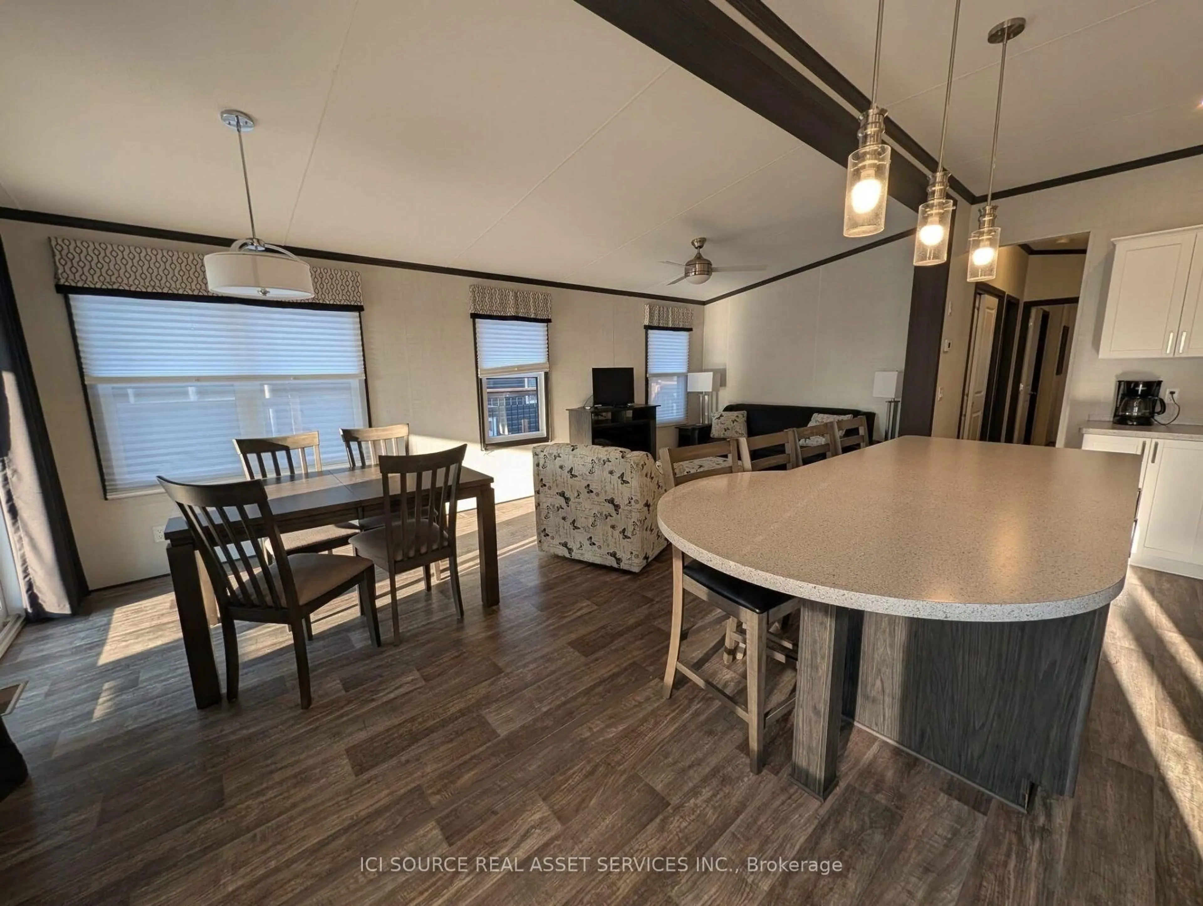 Open concept kitchen, wood/laminate floor for 7100 County Rd 18 #SBR093, Alnwick/Haldimand Ontario K0K 2X0