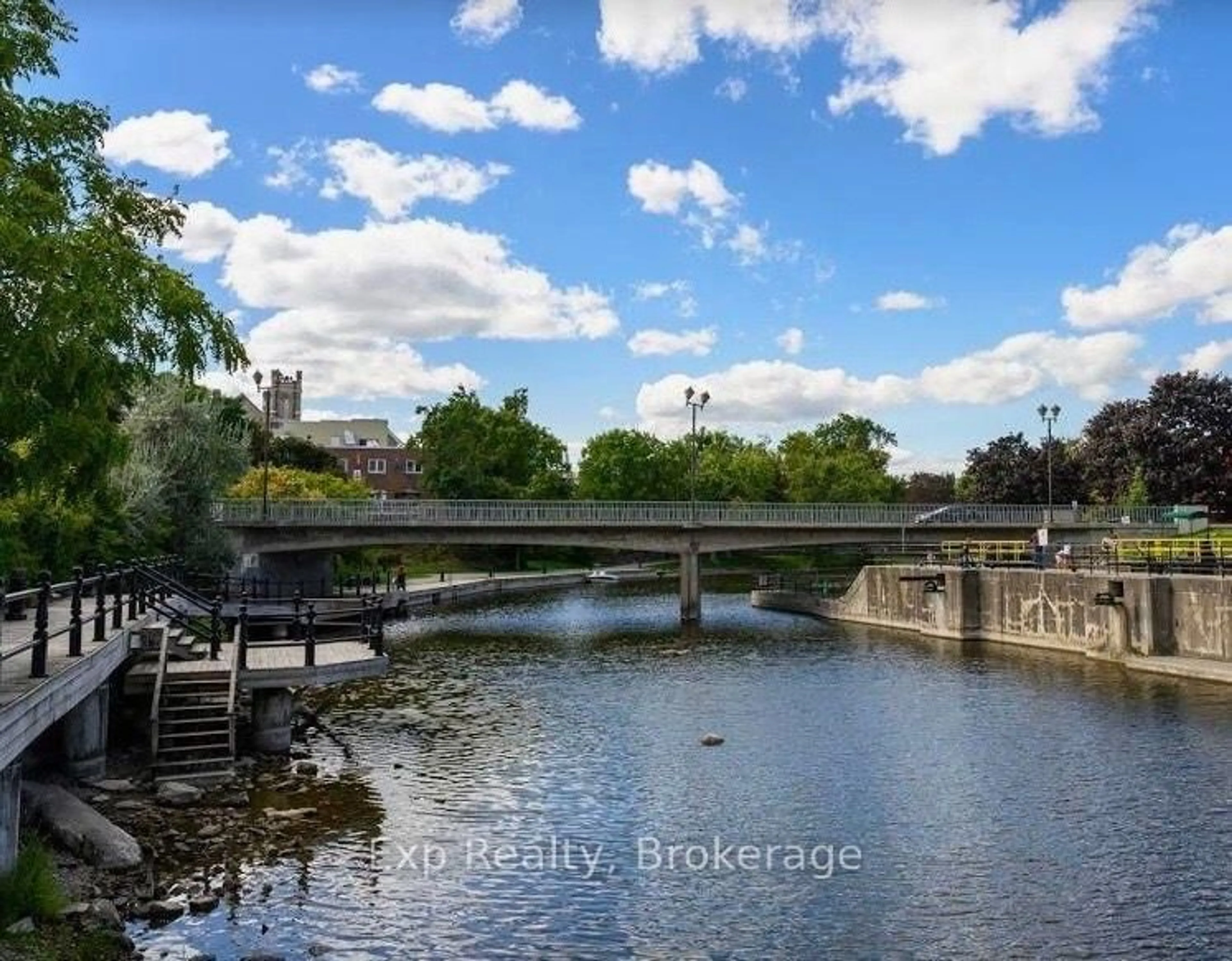 A pic from outside/outdoor area/front of a property/back of a property/a pic from drone, water/lake/river/ocean view for 1 Caroline St #C, Kawartha Lakes Ontario K9V 1T2