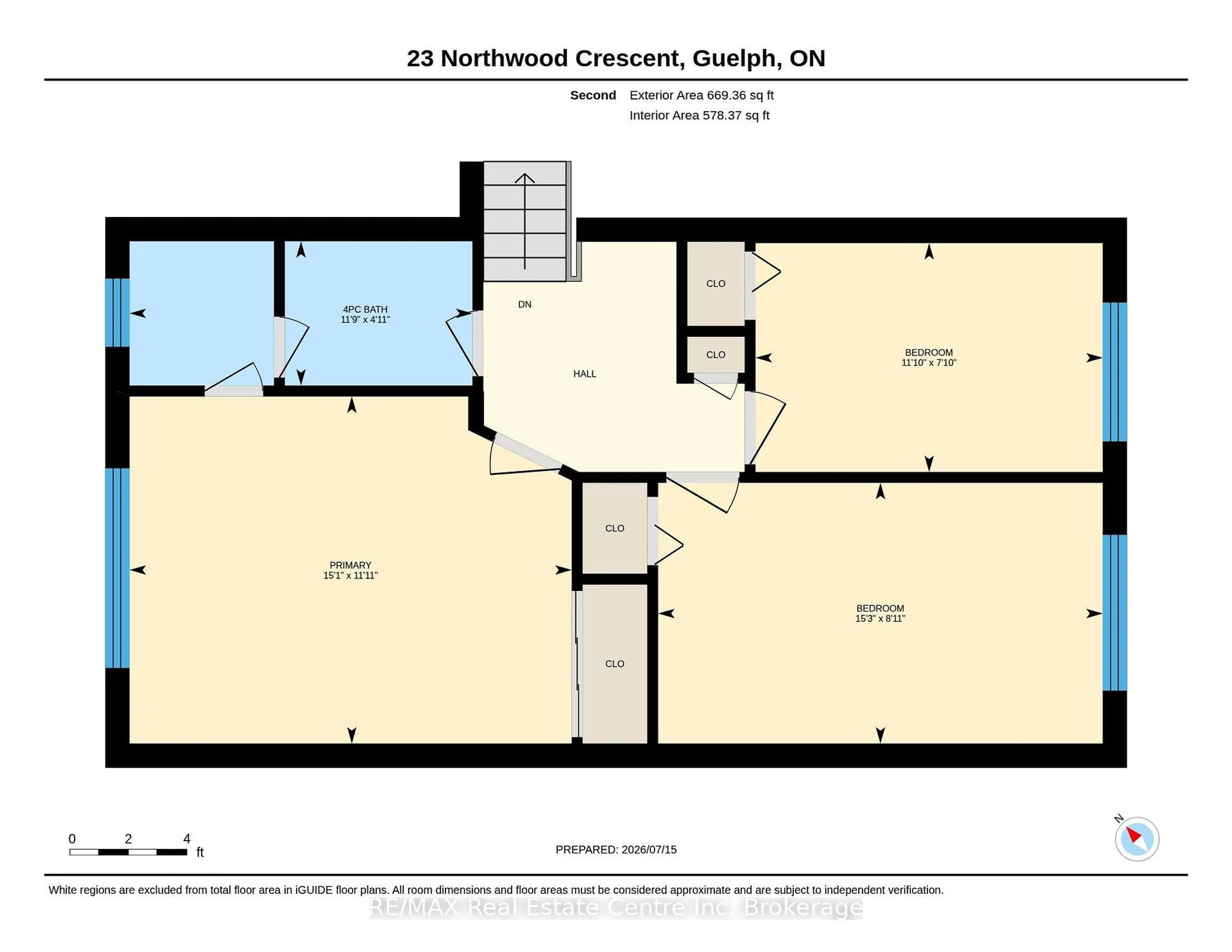 Floor plan for 23 Northwood Cres, Guelph Ontario N1H 6Z5