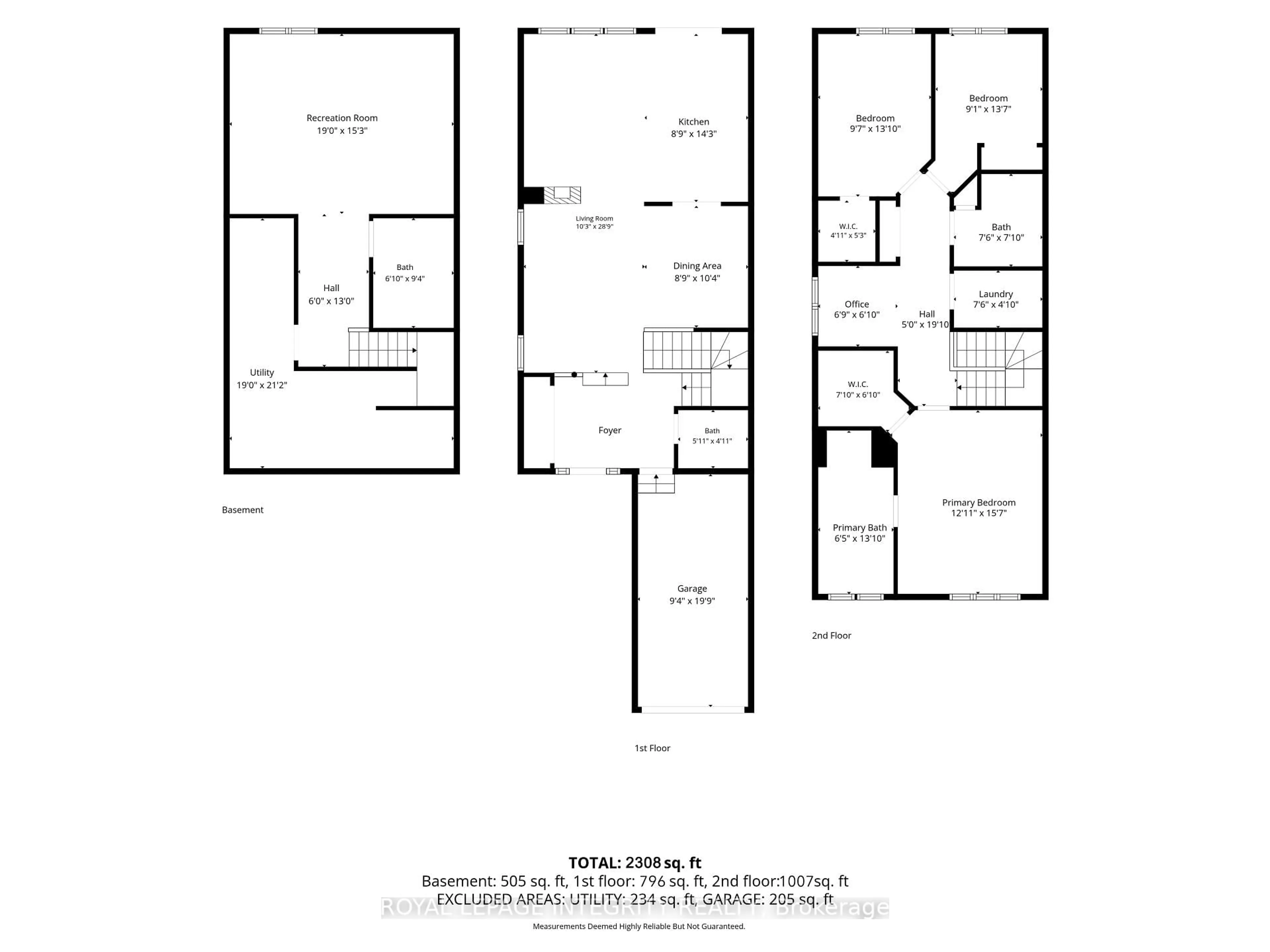 Floor plan for 748 Bowercrest Cres, Ottawa Ontario K1V 2M3