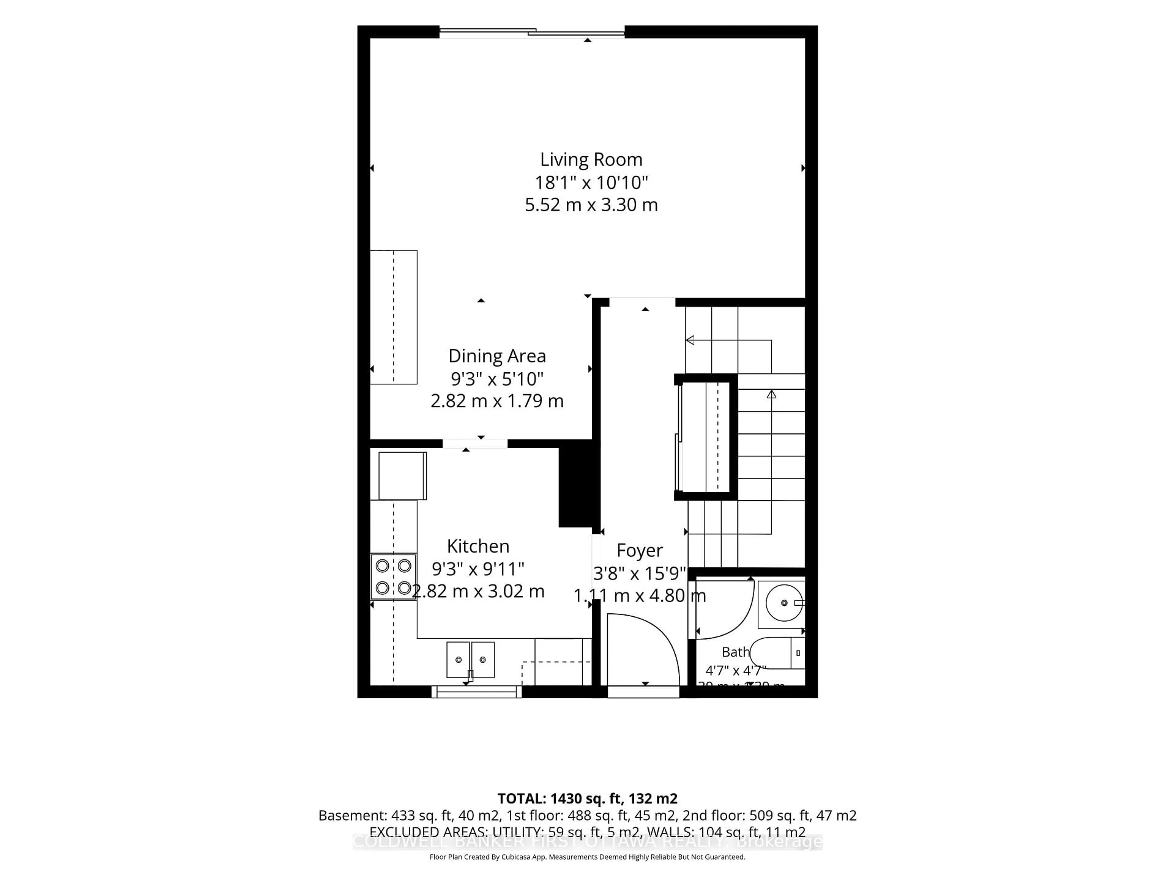 Floor plan for 158 Barrow Cres #19, Ottawa Ontario K2L 2J1