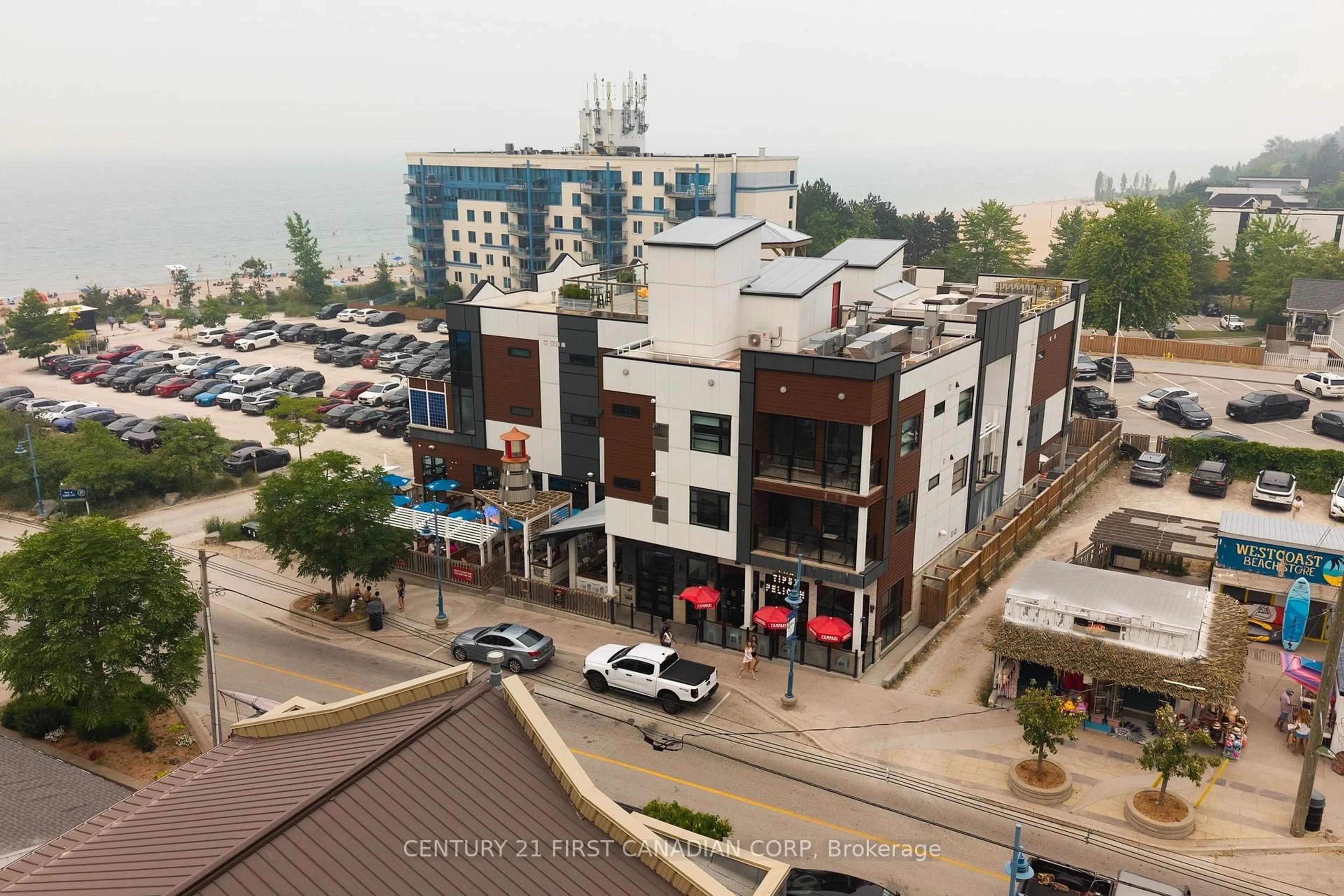 A pic from outside/outdoor area/front of a property/back of a property/a pic from drone, city buildings view from balcony for 85 Main St #201, Lambton Shores Ontario N0M 1T0