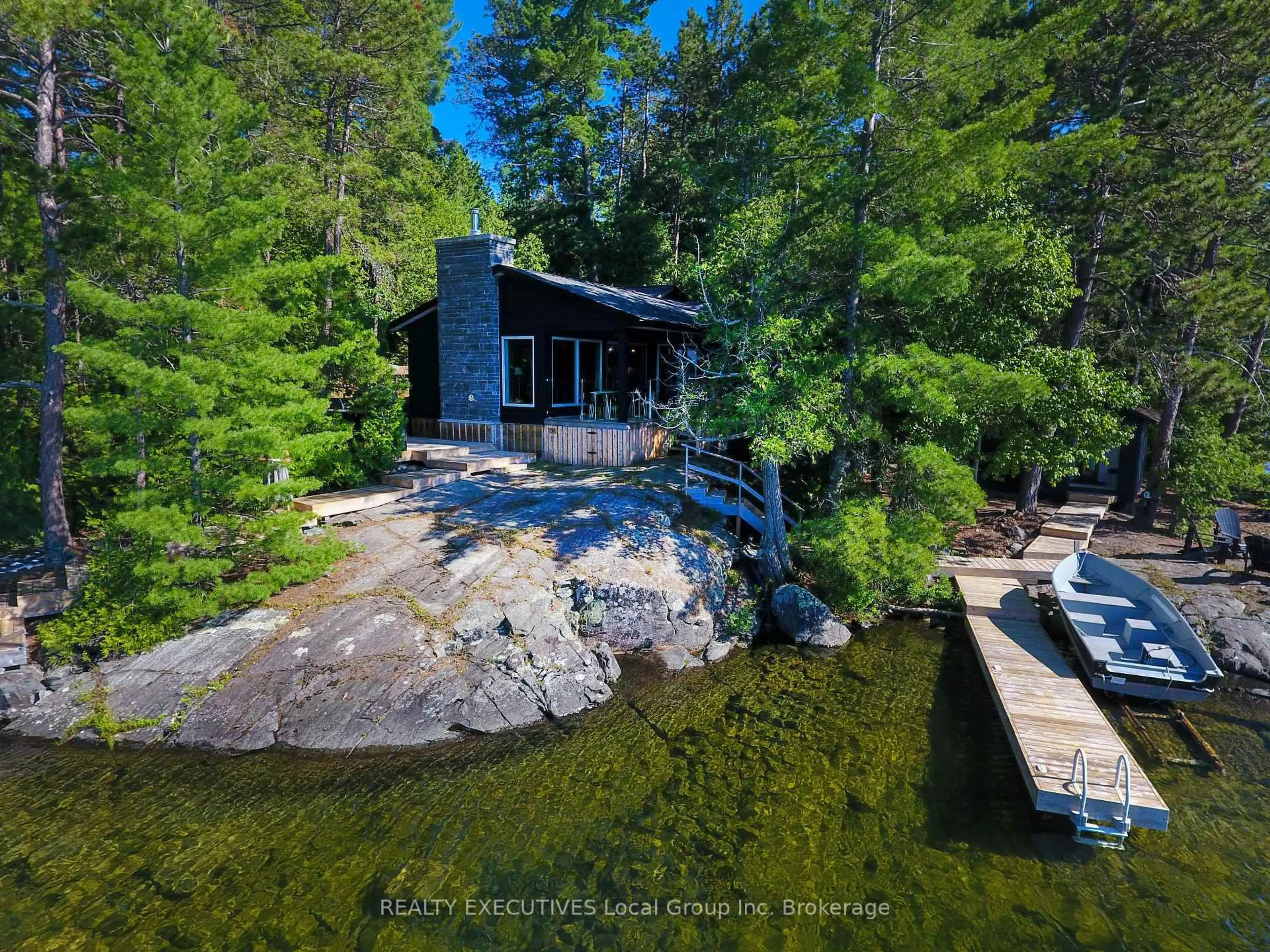 A pic from outside/outdoor area/front of a property/back of a property/a pic from drone, water/lake/river/ocean view for 20 Lake Temagami Part 1119 Island, Temagami Ontario P0H 2H0