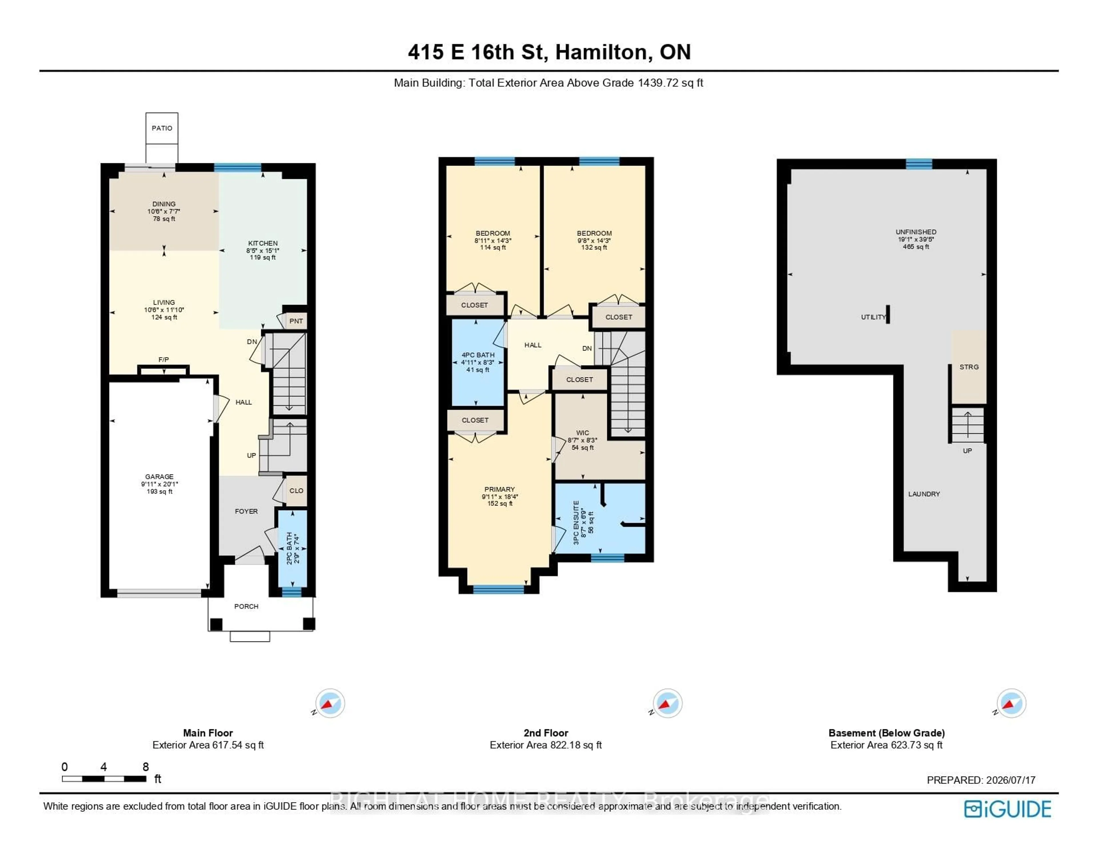 Floor plan for 415 East 16th St, Hamilton Ontario L9A 4K4