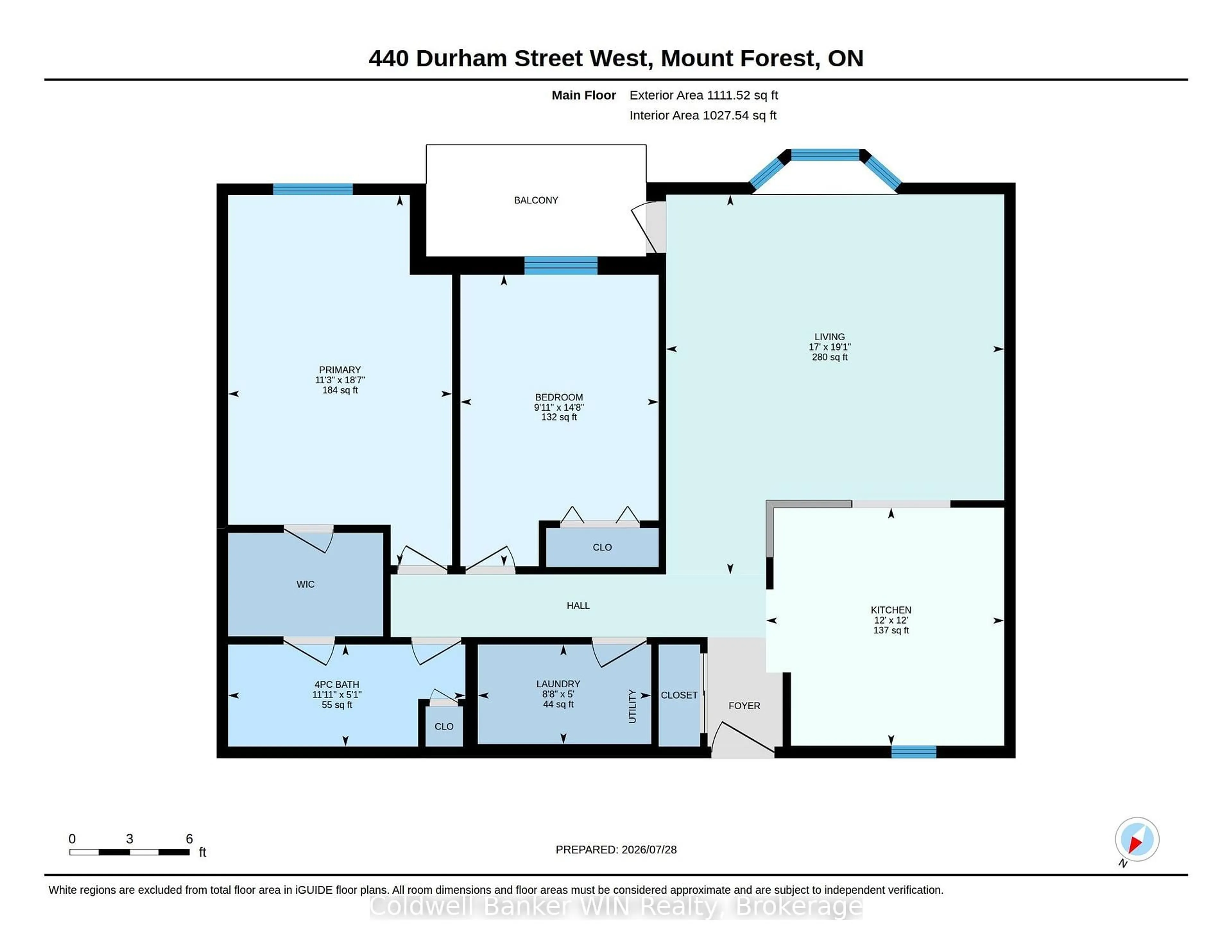 Floor plan for 440 Durham St #306, Wellington North Ontario N0G 2L1