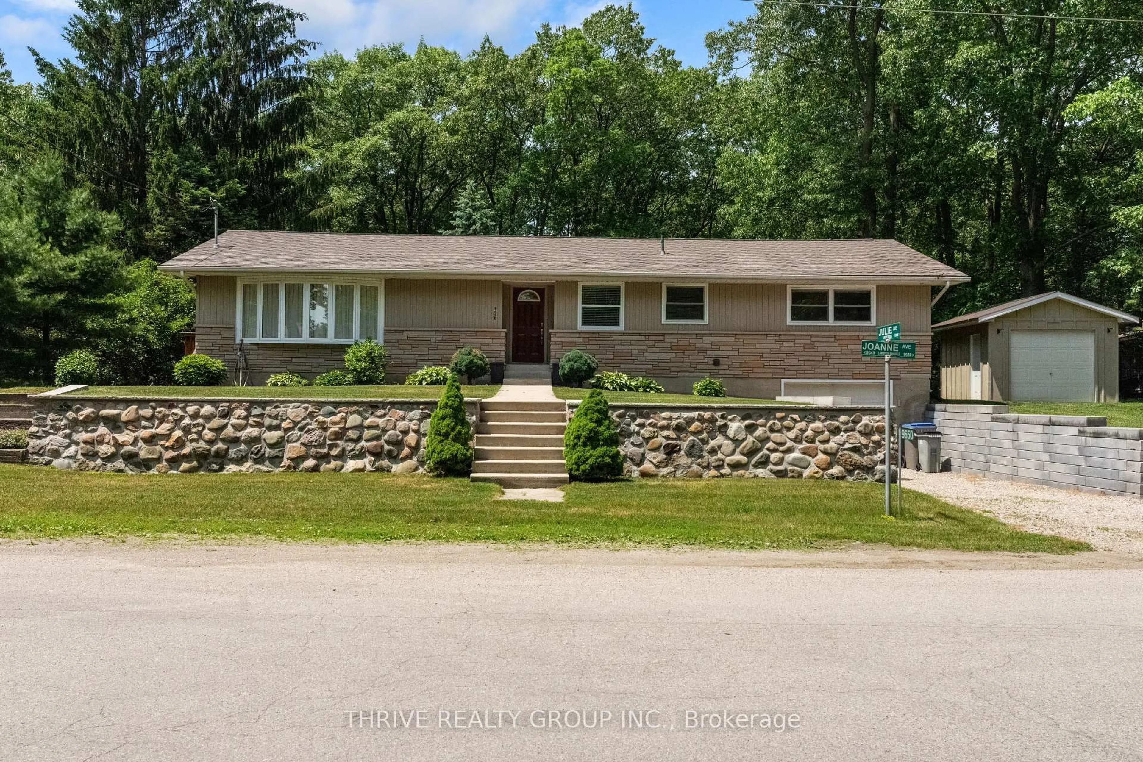 Home with vinyl exterior material, street for 9650 Joanne Ave, Lambton Shores Ontario N0M 1T0