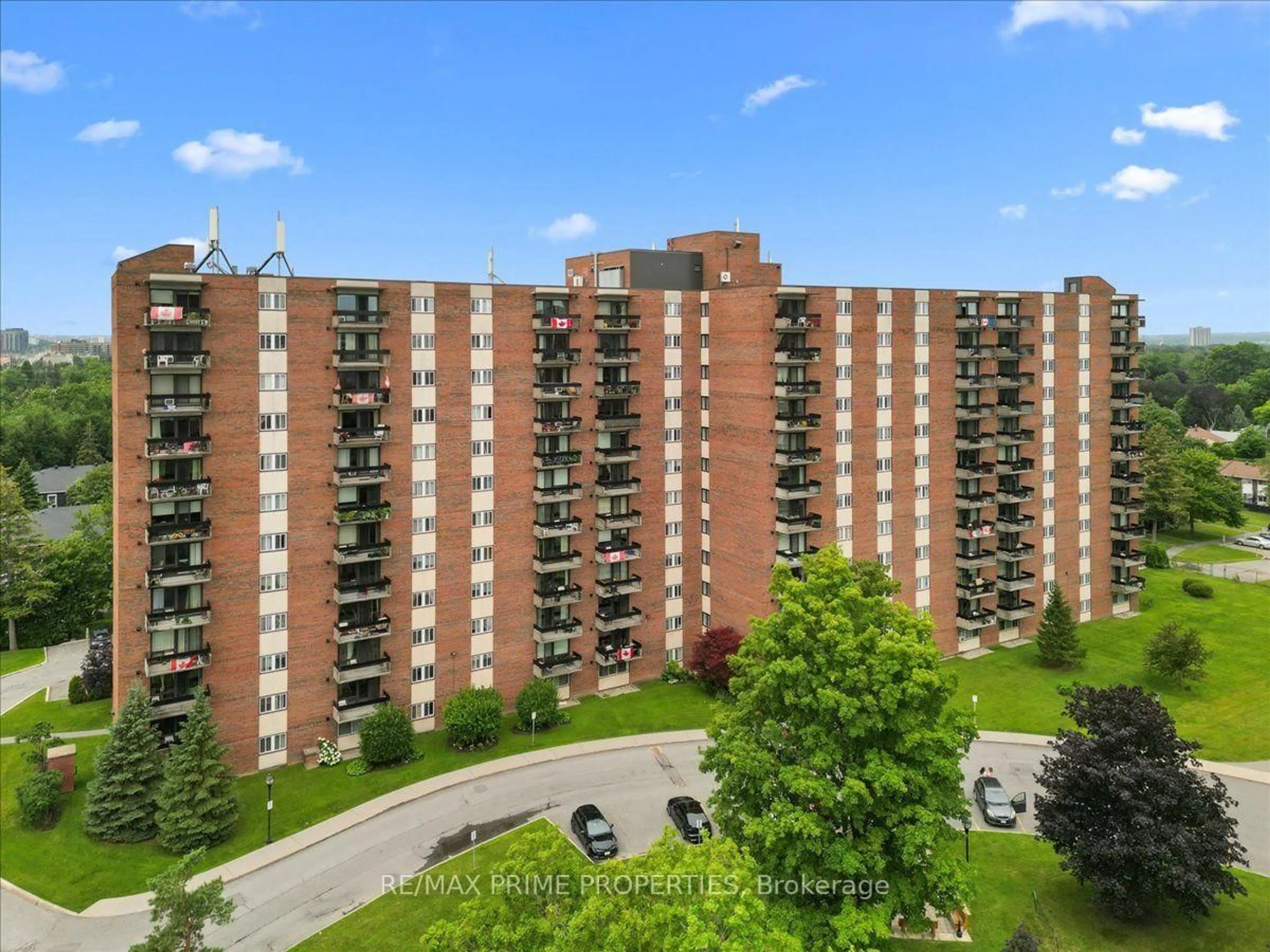 A pic from outside/outdoor area/front of a property/back of a property/a pic from drone, city buildings view from balcony for 1505 Baseline Rd #903, Ottawa Ontario K2C 3L4