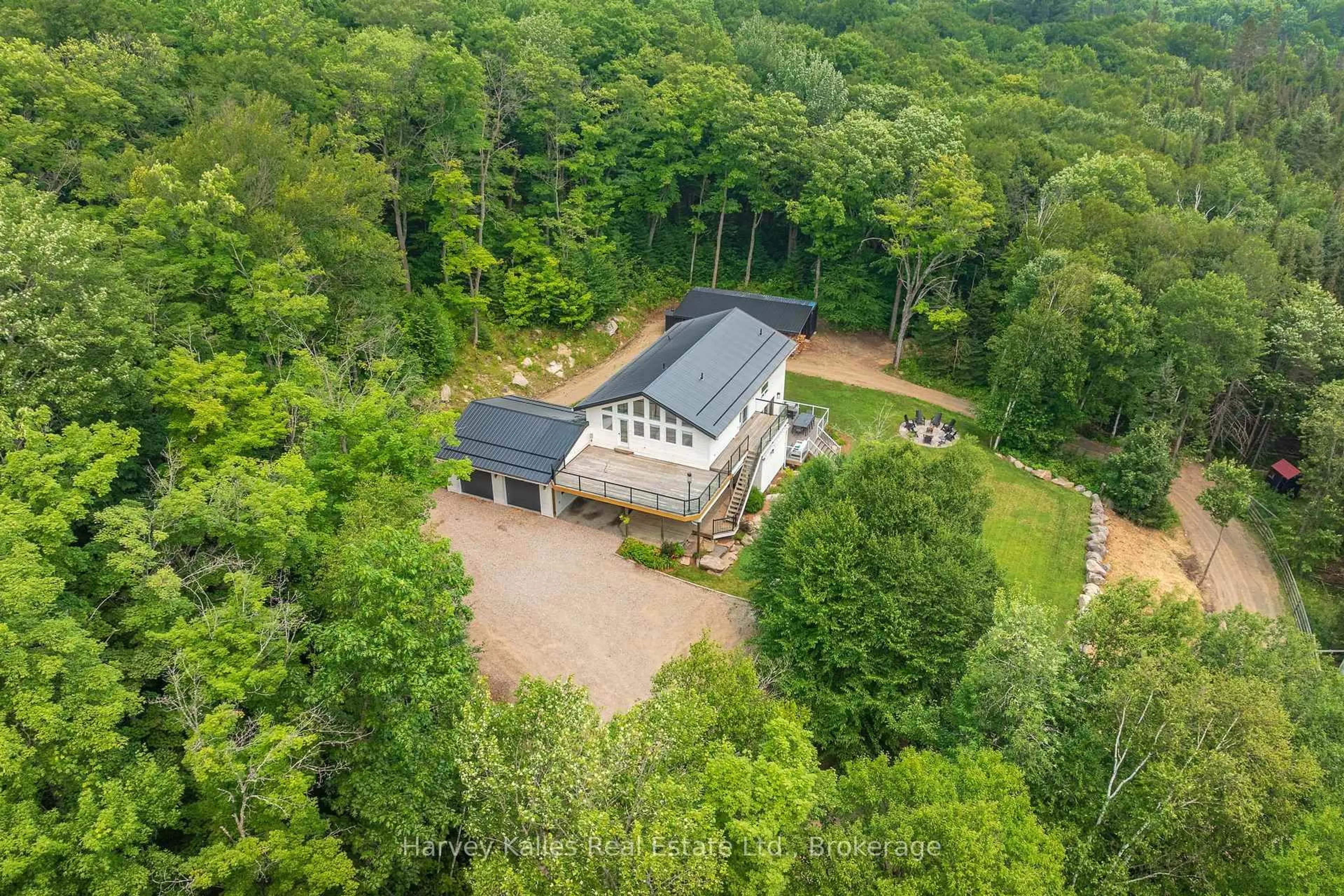 A pic from outside/outdoor area/front of a property/back of a property/a pic from drone, forest/trees view for 1106 North Pickerel Lake Rd, Armour Ontario P0A 1C0