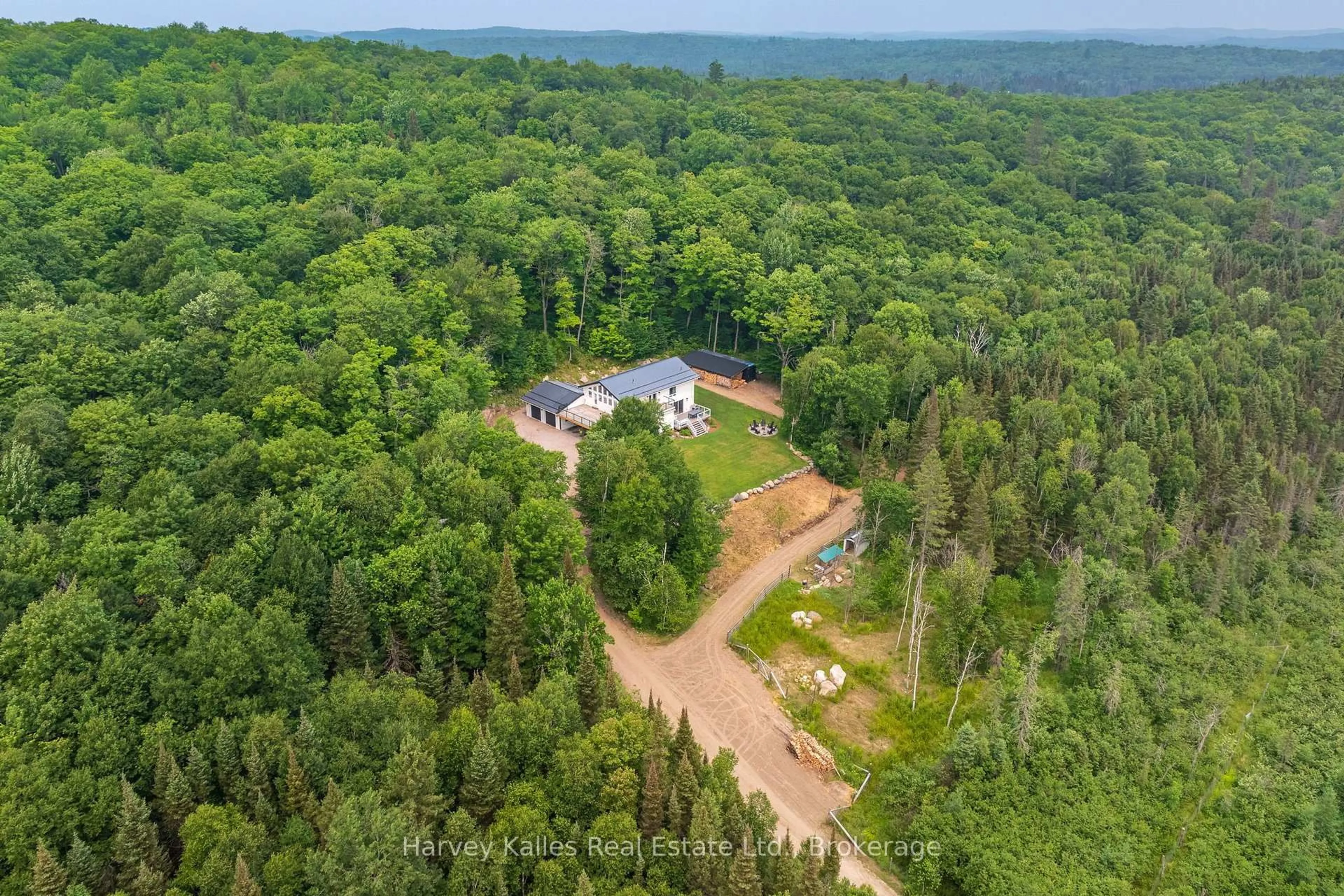 A pic from outside/outdoor area/front of a property/back of a property/a pic from drone, forest/trees view for 1106 North Pickerel Lake Rd, Armour Ontario P0A 1C0