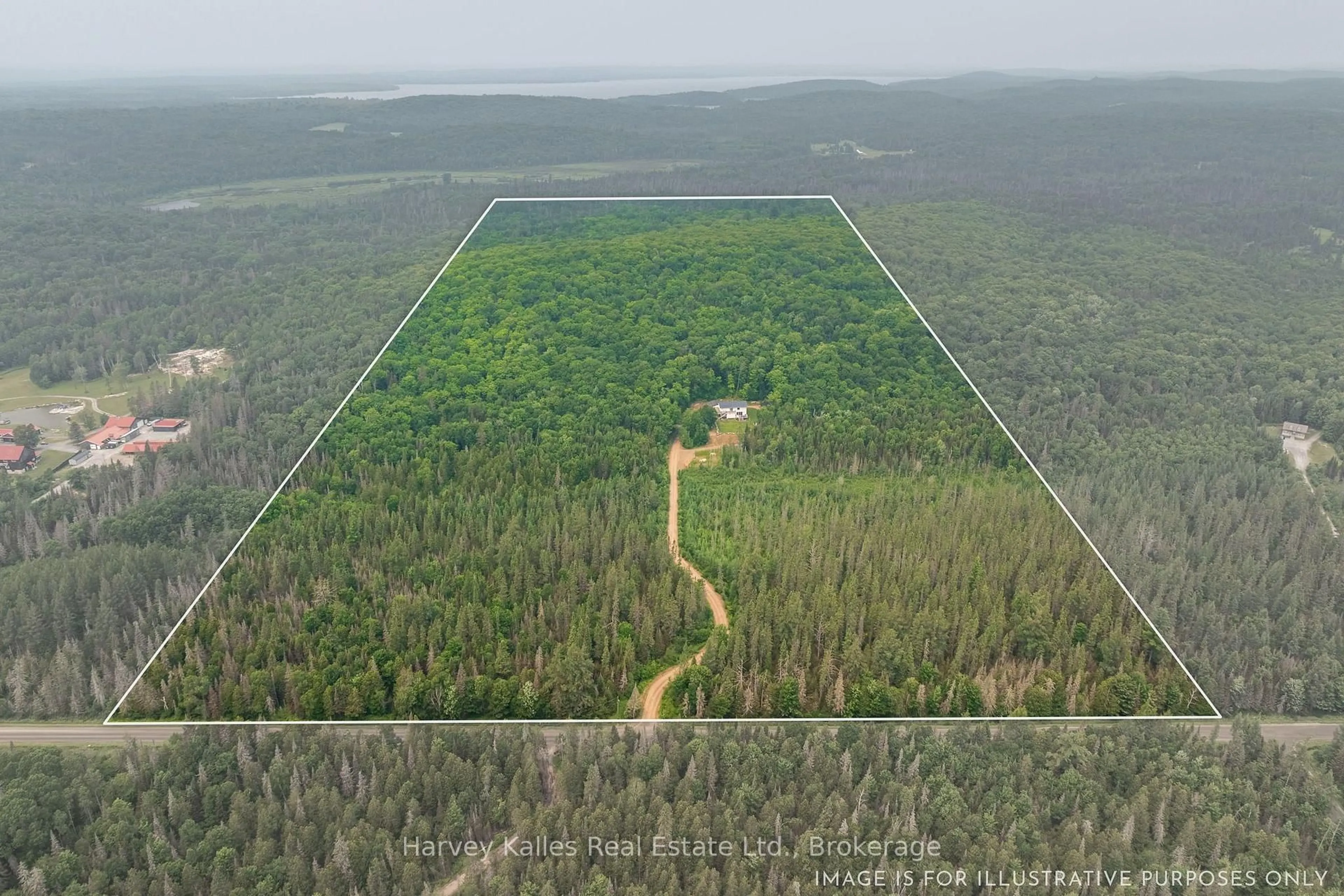 A pic from outside/outdoor area/front of a property/back of a property/a pic from drone, forest/trees view for 1106 North Pickerel Lake Rd, Armour Ontario P0A 1C0