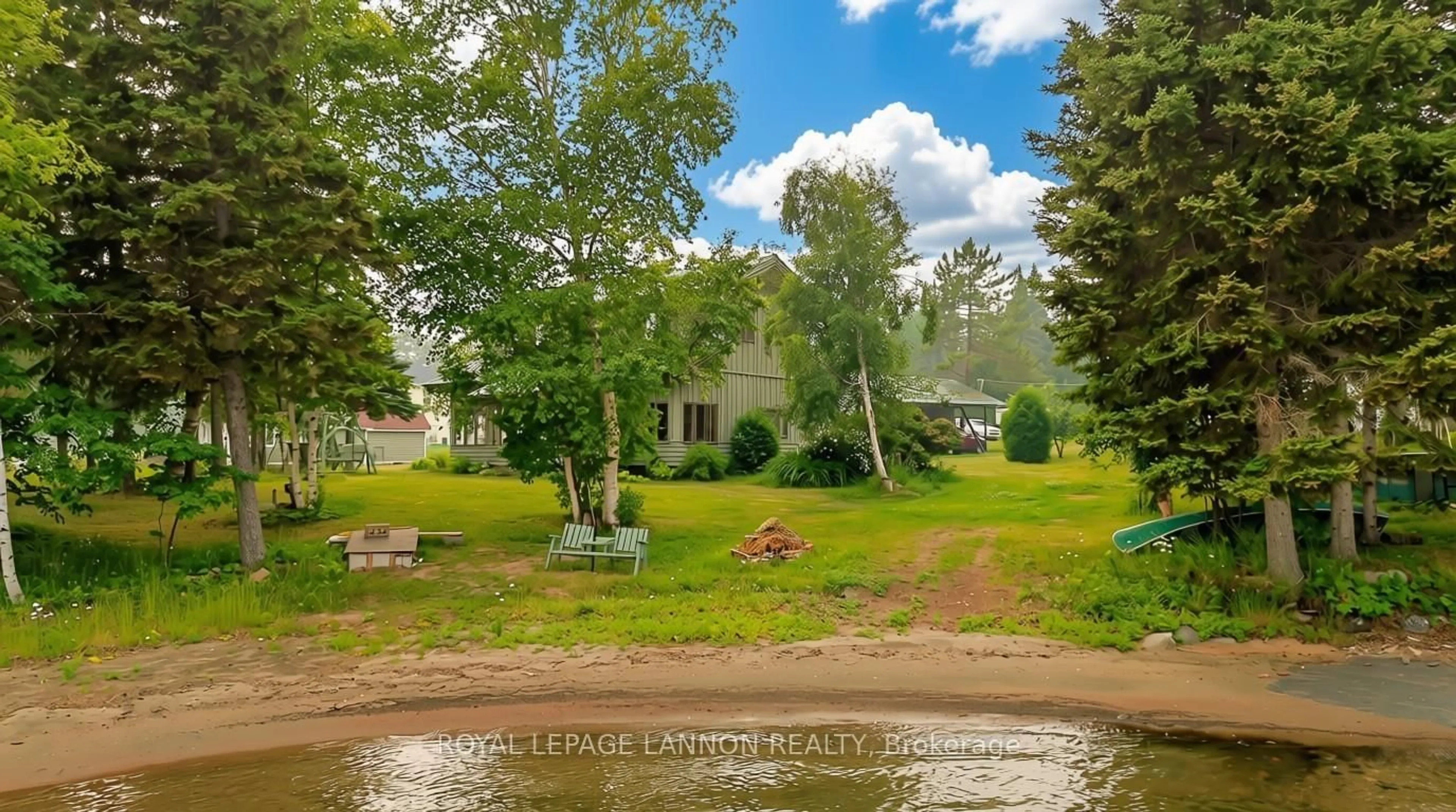 A pic from outside/outdoor area/front of a property/back of a property/a pic from drone, water/lake/river/ocean view for 2719 Birch Beach Rd., Shuniah Ontario P7A 0C2