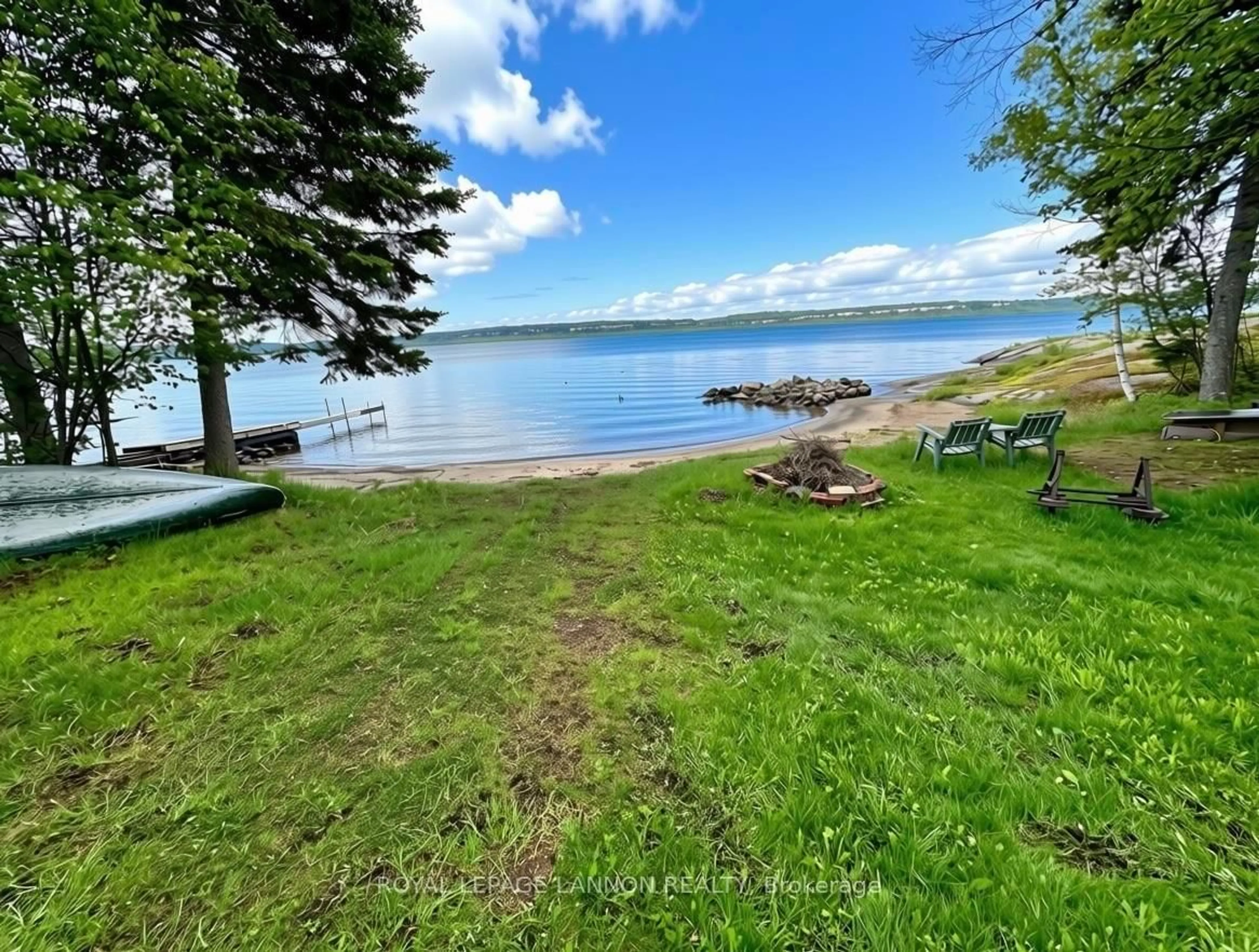 A pic from outside/outdoor area/front of a property/back of a property/a pic from drone, water/lake/river/ocean view for 2719 Birch Beach Rd., Shuniah Ontario P7A 0C2