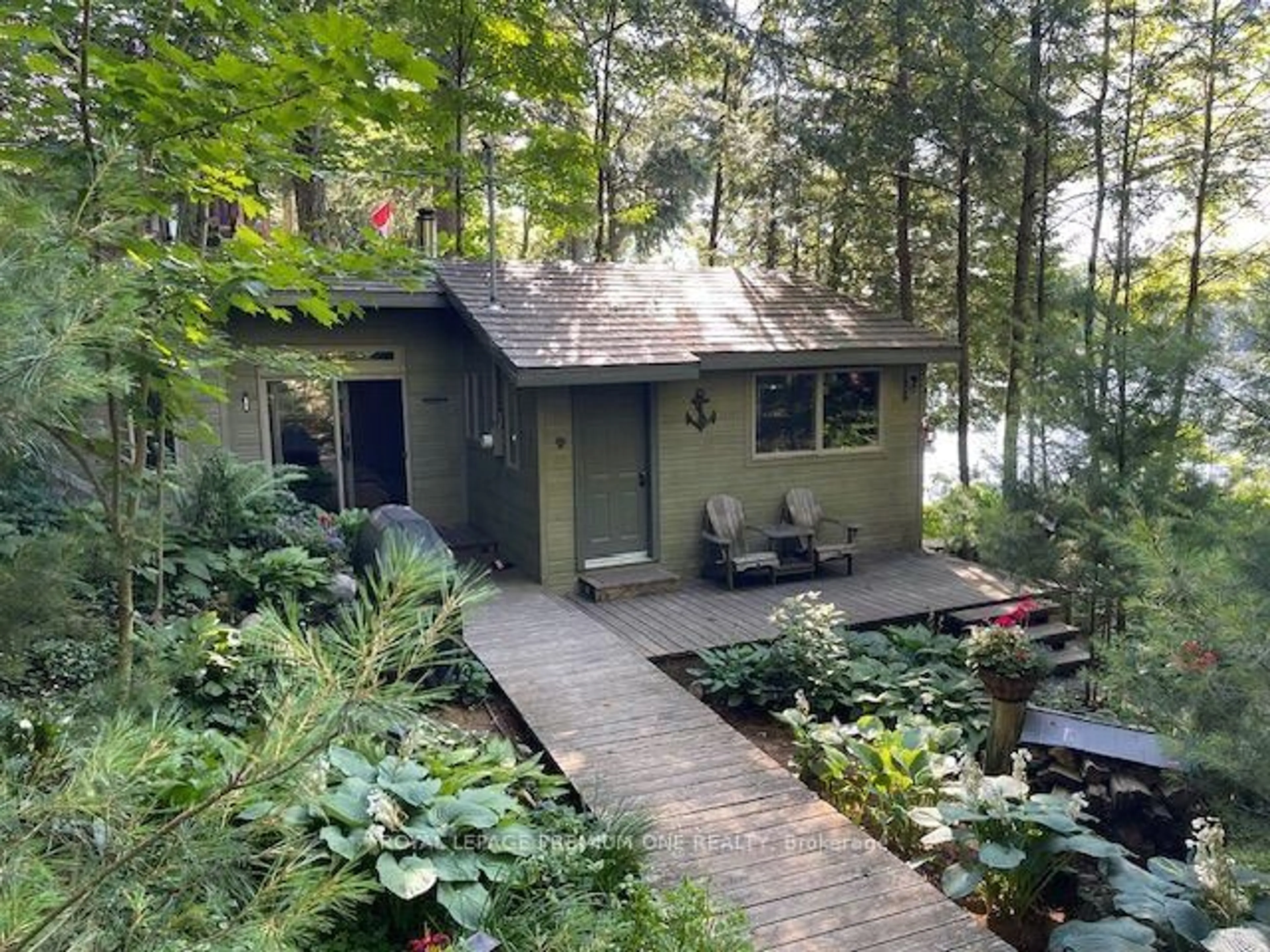 A pic from outside/outdoor area/front of a property/back of a property/a pic from drone, water/lake/river/ocean view for 219 Crane Lake Water, The Archipelago Ontario P2A 0B7