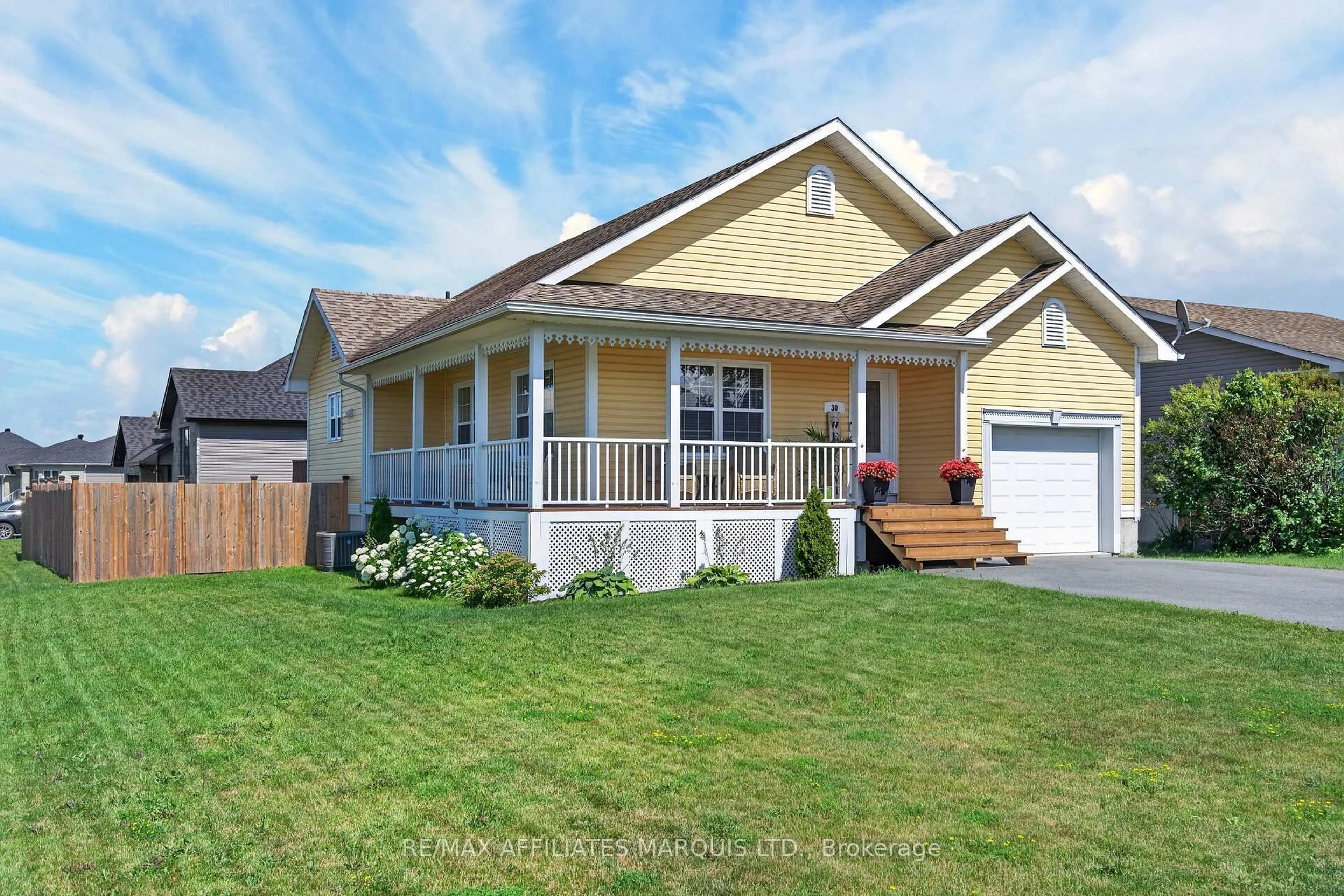 Home with vinyl exterior material, street for 30 Cherry St, South Stormont Ontario K0C 1P0