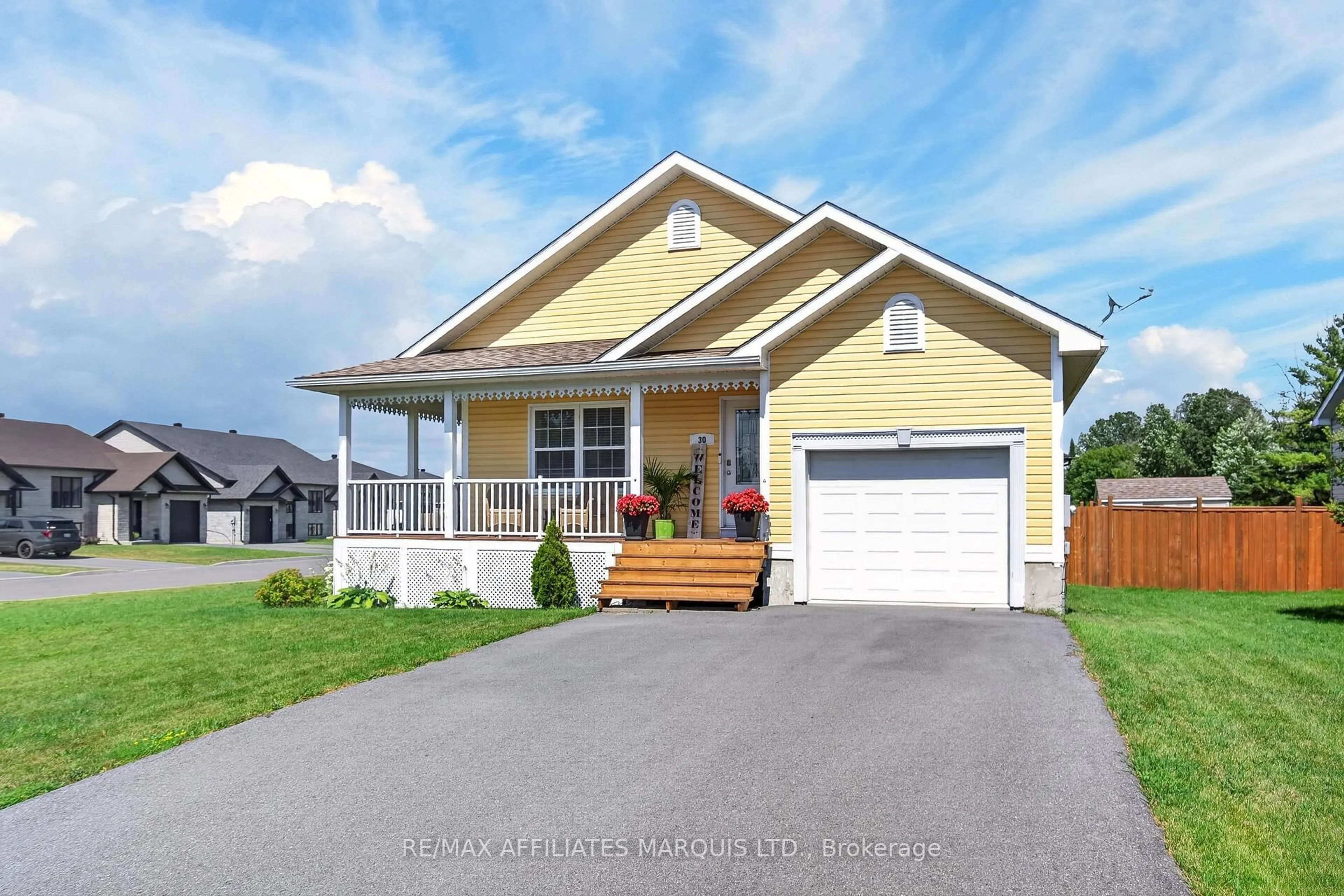 Home with vinyl exterior material, street for 30 Cherry St, South Stormont Ontario K0C 1P0