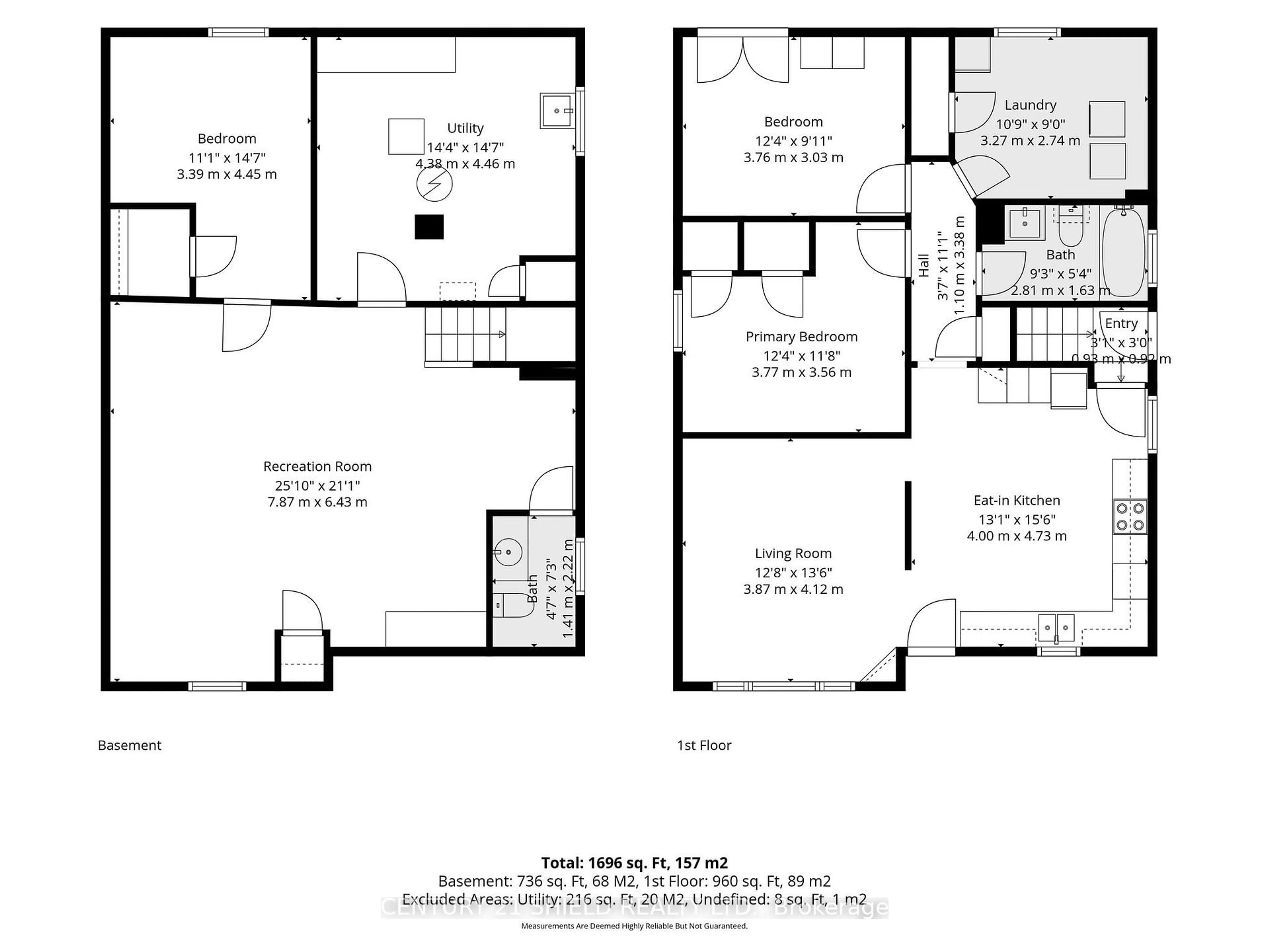 Floor plan for 1007 2nd St, Cornwall Ontario K6H 2A8