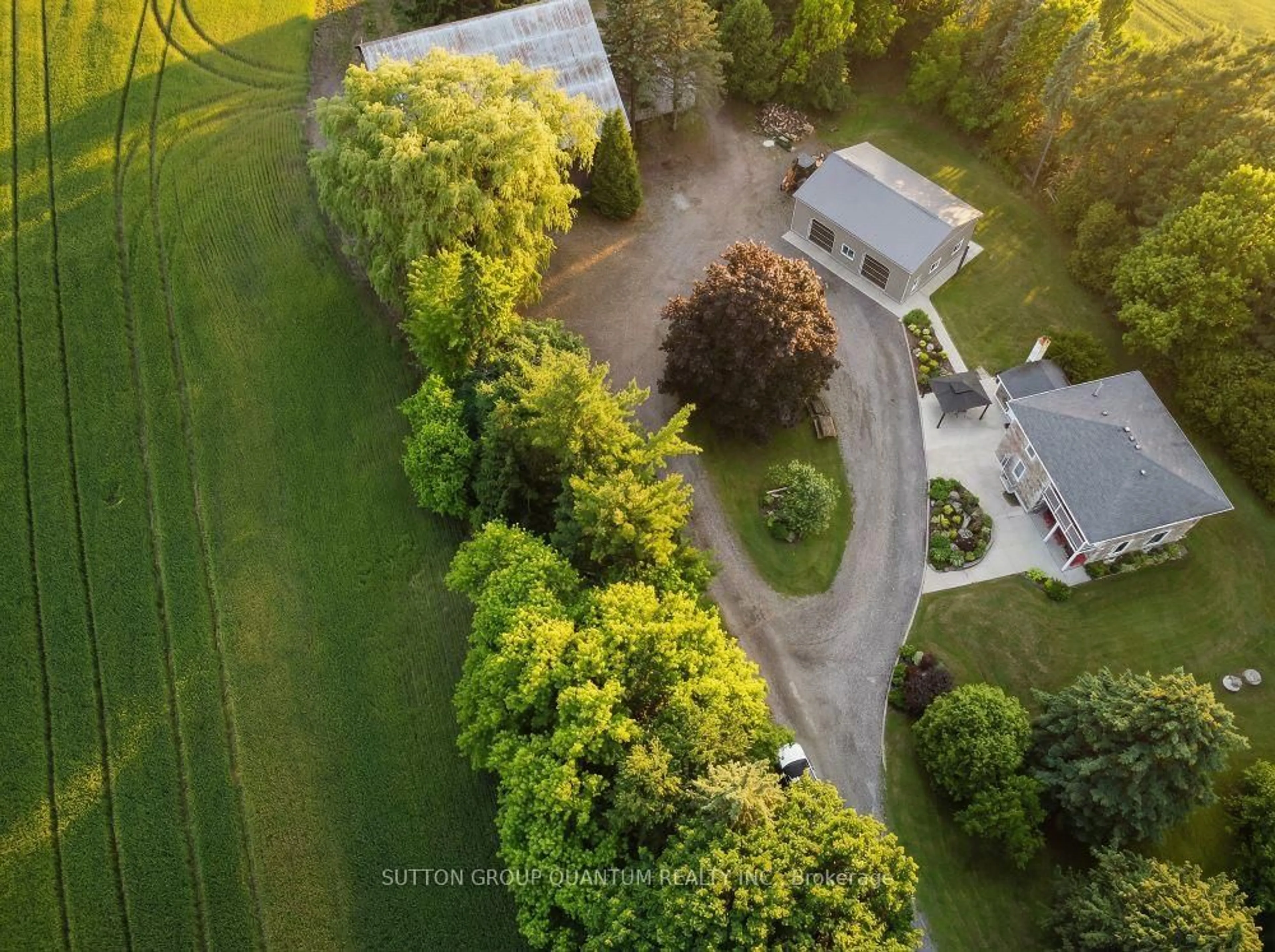 A pic from outside/outdoor area/front of a property/back of a property/a pic from drone, forest/trees view for 5354 Fifth Line, Erin Ontario N0B 1T0