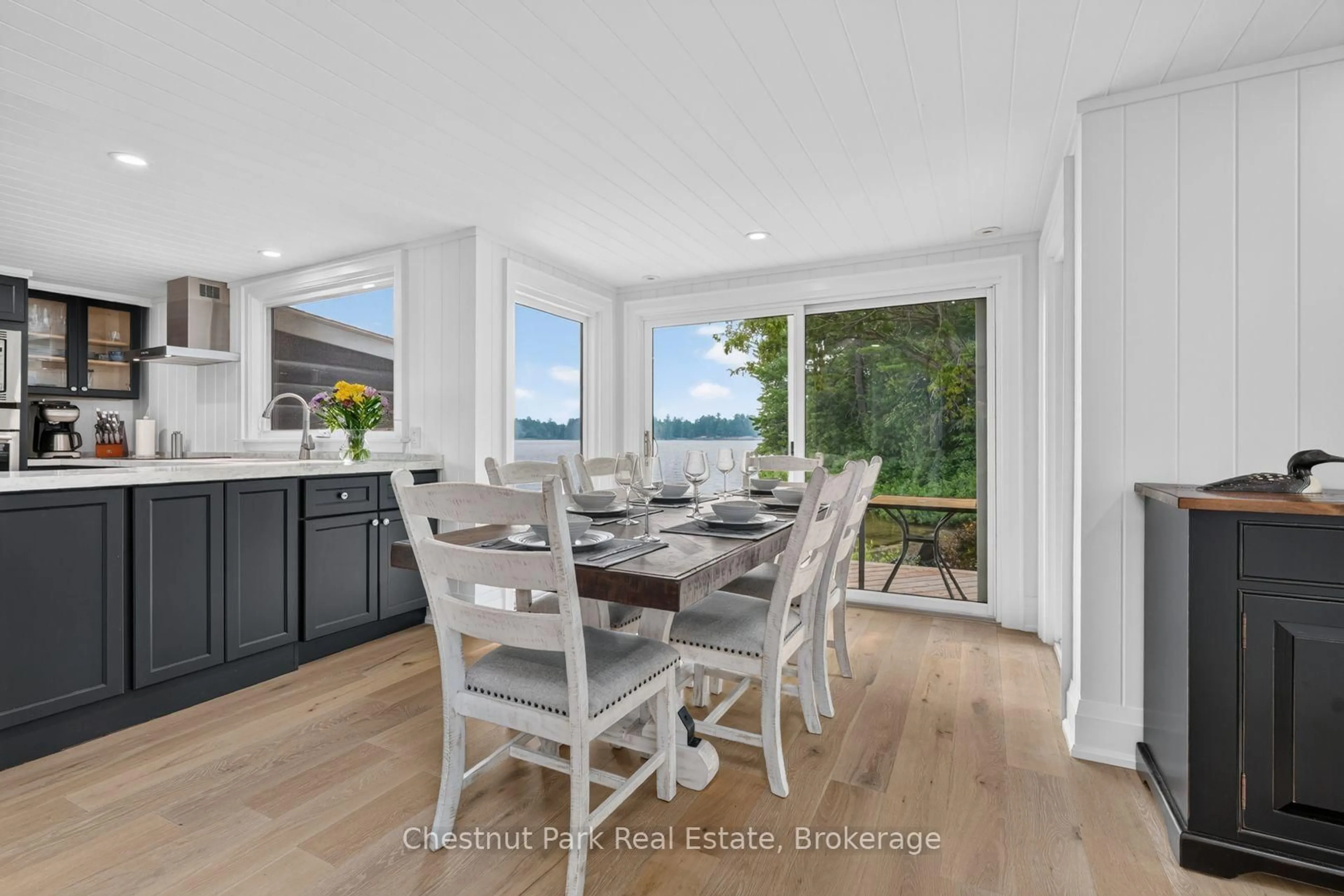 Dining room, wood/laminate floor for 357 Whip Poor Will Rd, French River Ontario P0M 1A0