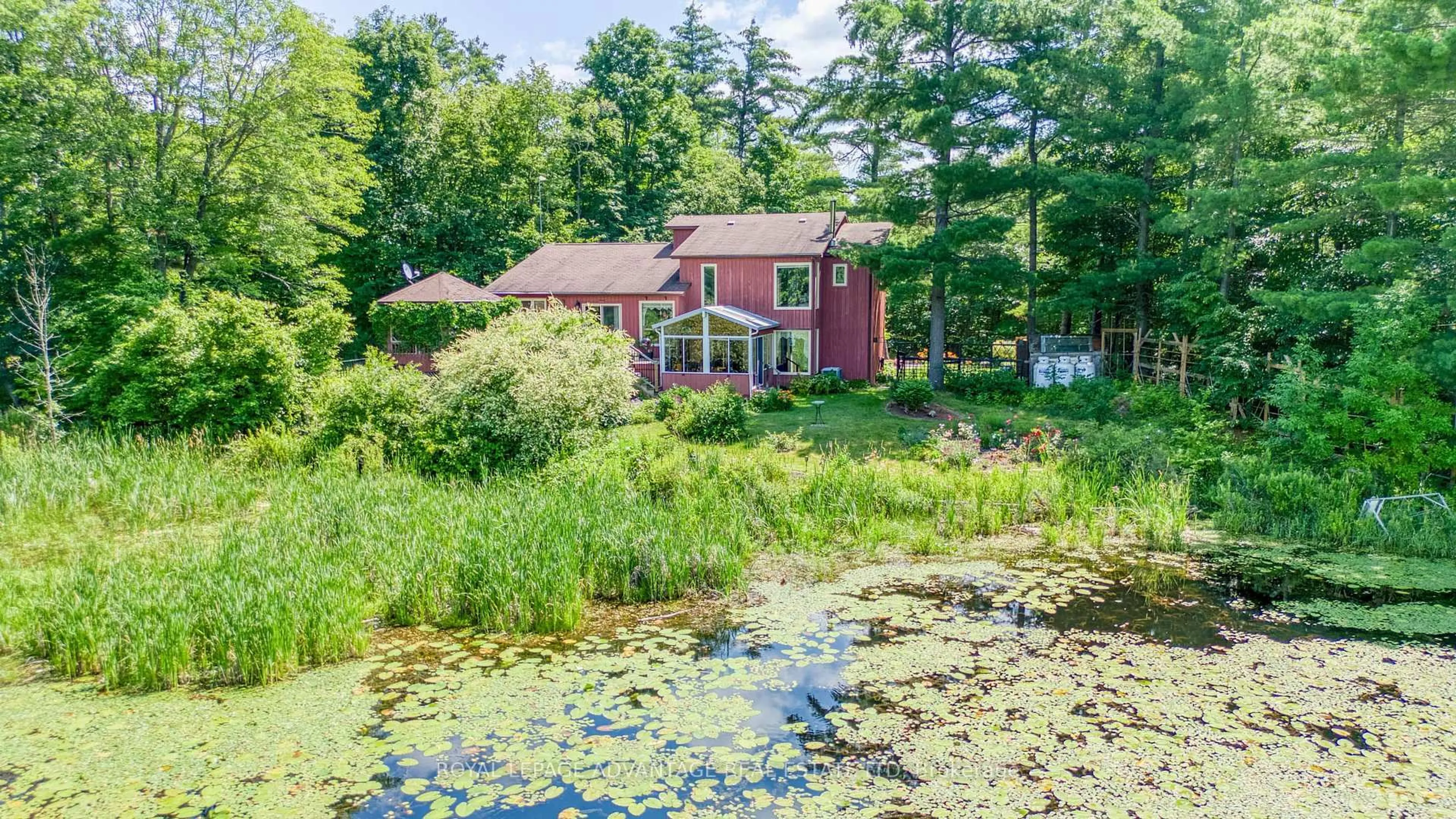 A pic from outside/outdoor area/front of a property/back of a property/a pic from drone, water/lake/river/ocean view for 1462 Elm Grove Rd Rr 5 Rd, Perth Ontario K7H 3C7