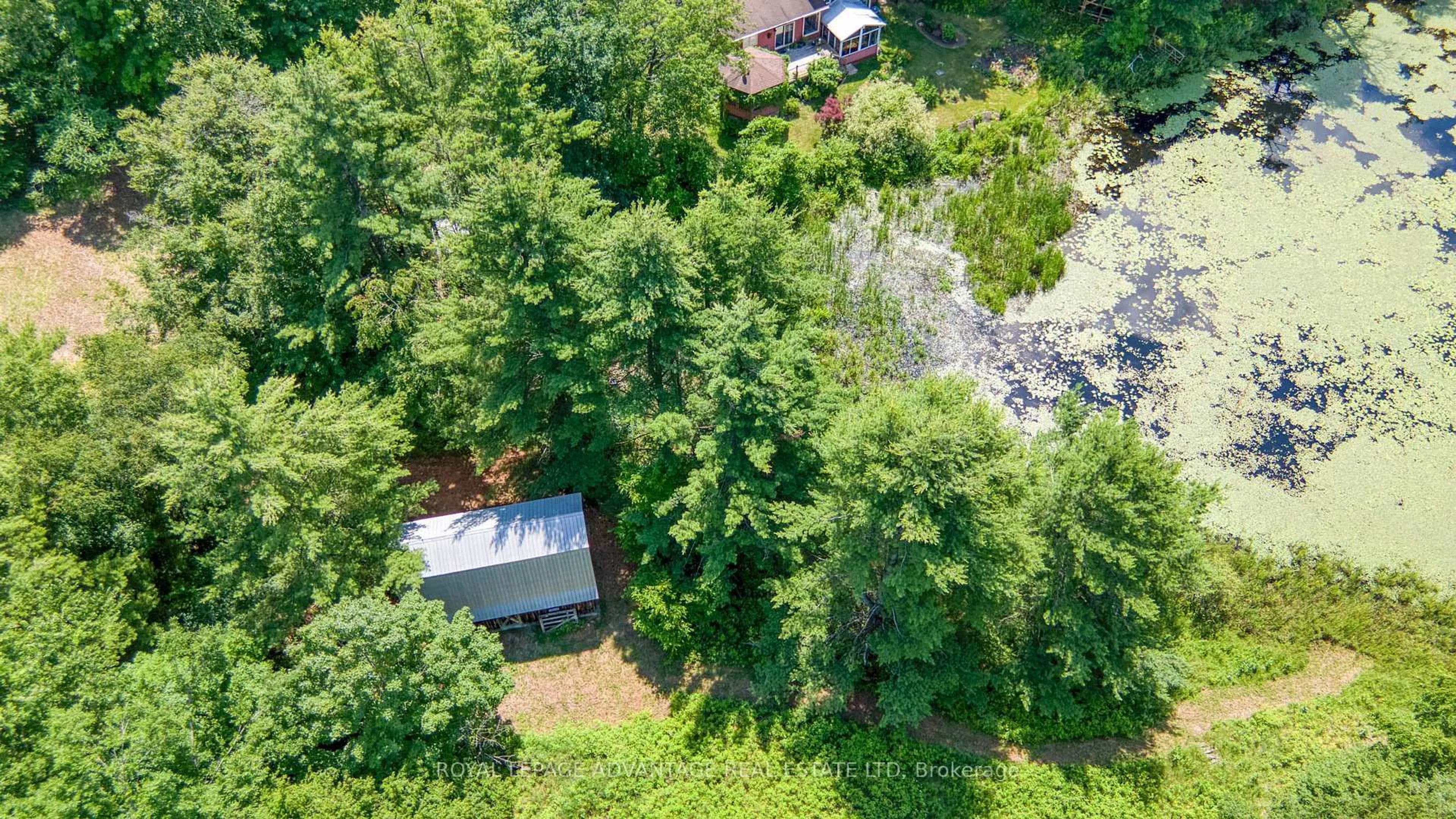 A pic from outside/outdoor area/front of a property/back of a property/a pic from drone, forest/trees view for 1462 Elm Grove Rd Rr 5 Rd, Perth Ontario K7H 3C7