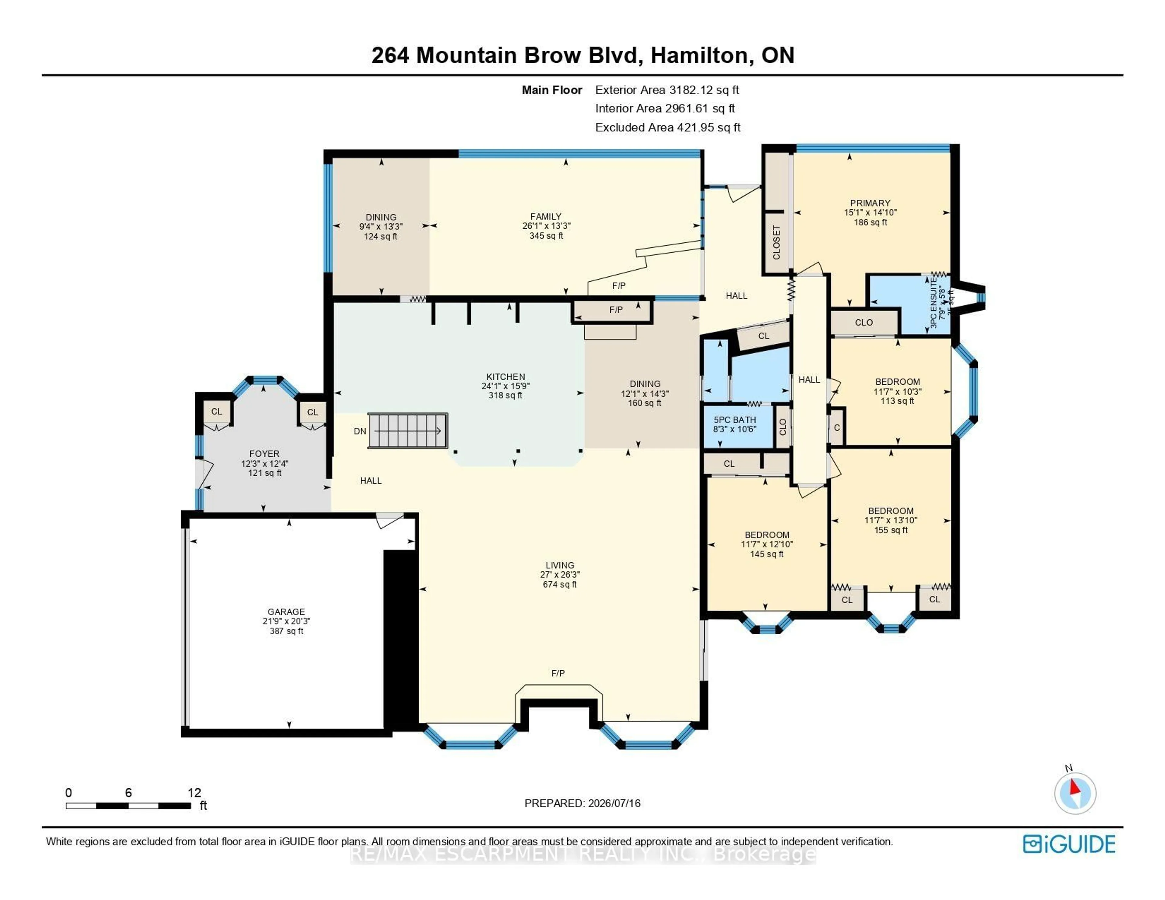 Floor plan for 264 Mountain Brow Blvd, Hamilton Ontario L8T 1A6