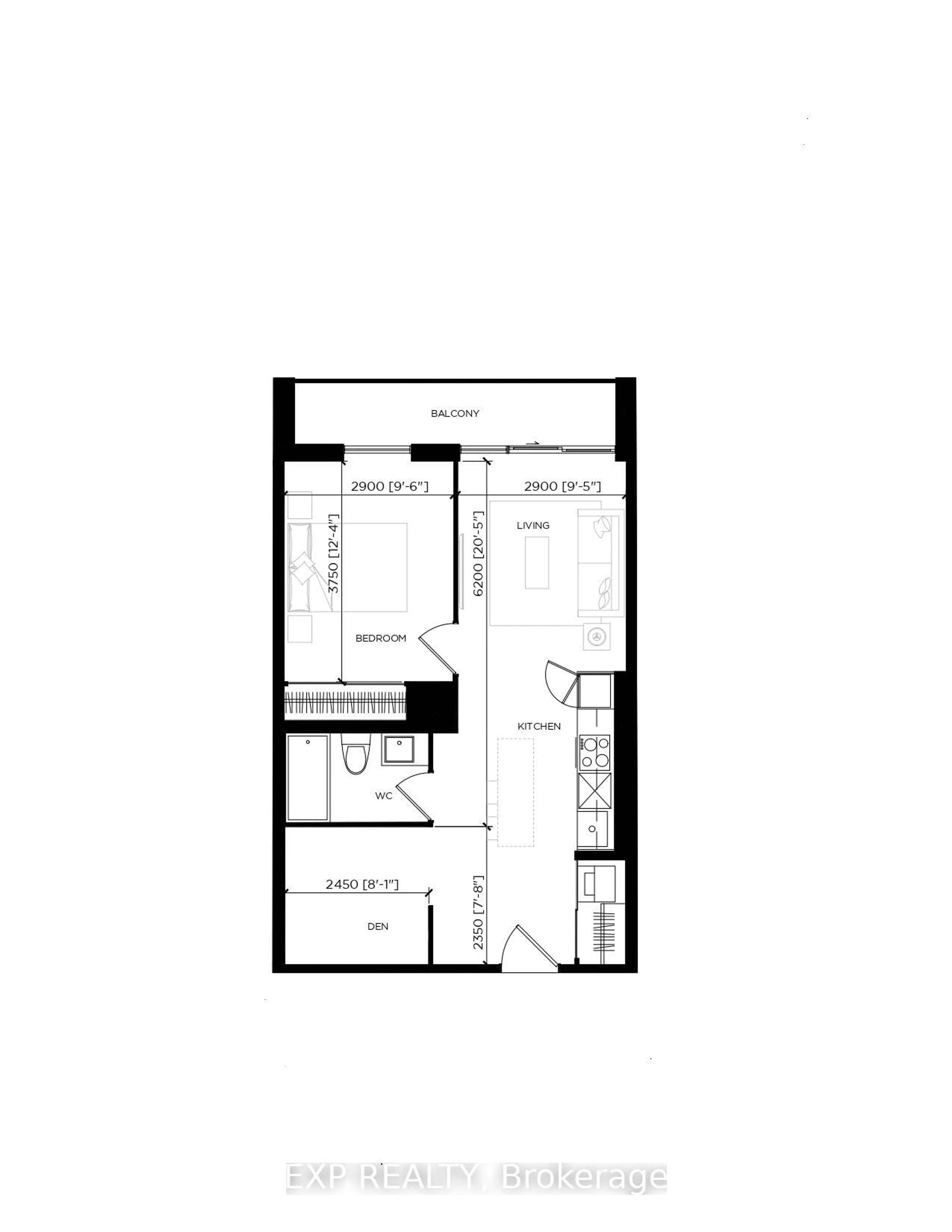 Floor plan for 2782 Barton St #1611, Hamilton Ontario L8E 2J8