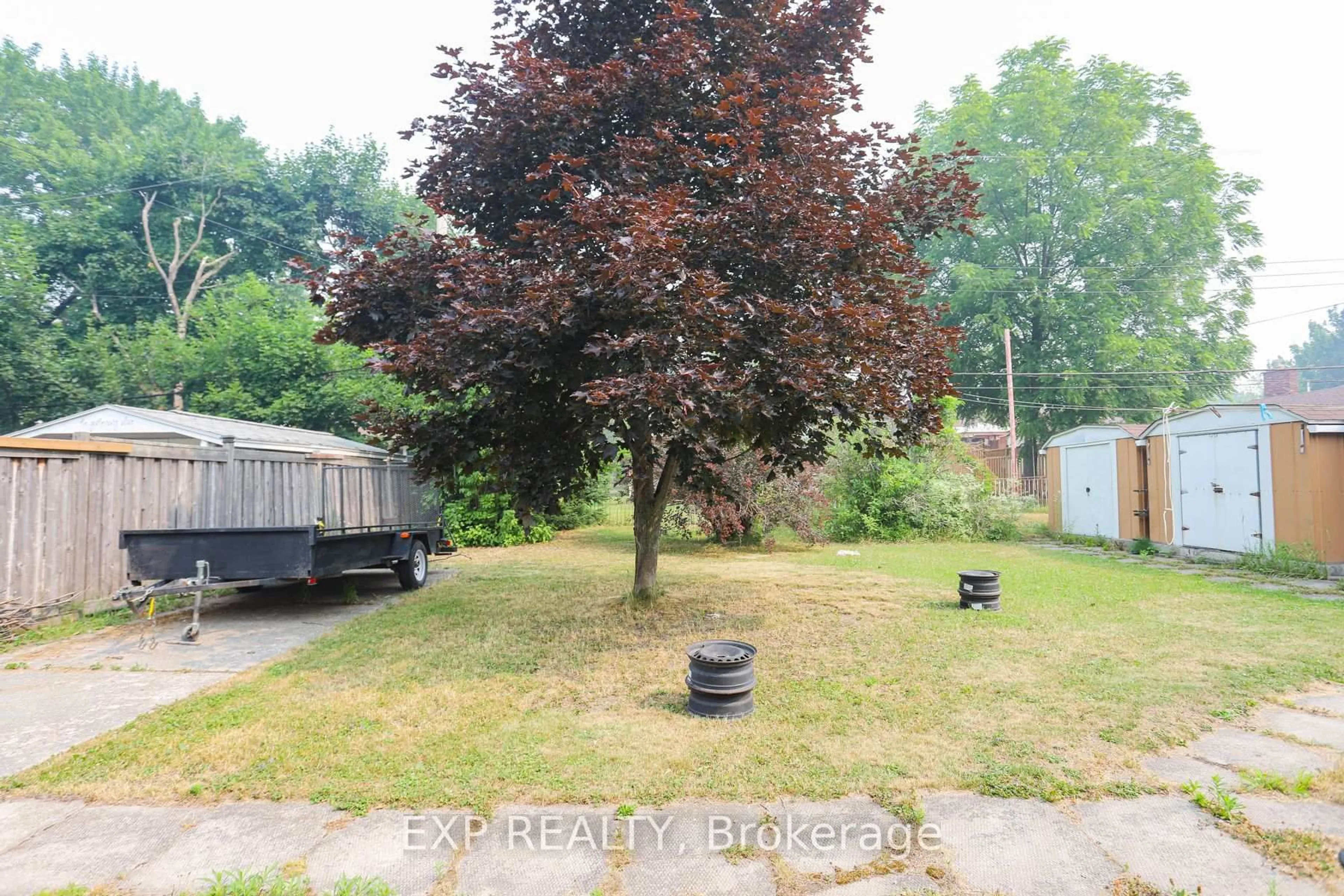 A pic from outside/outdoor area/front of a property/back of a property/a pic from drone, street for 46 Laurentian Dr, Sault Ste Marie Ontario P6B 4G4