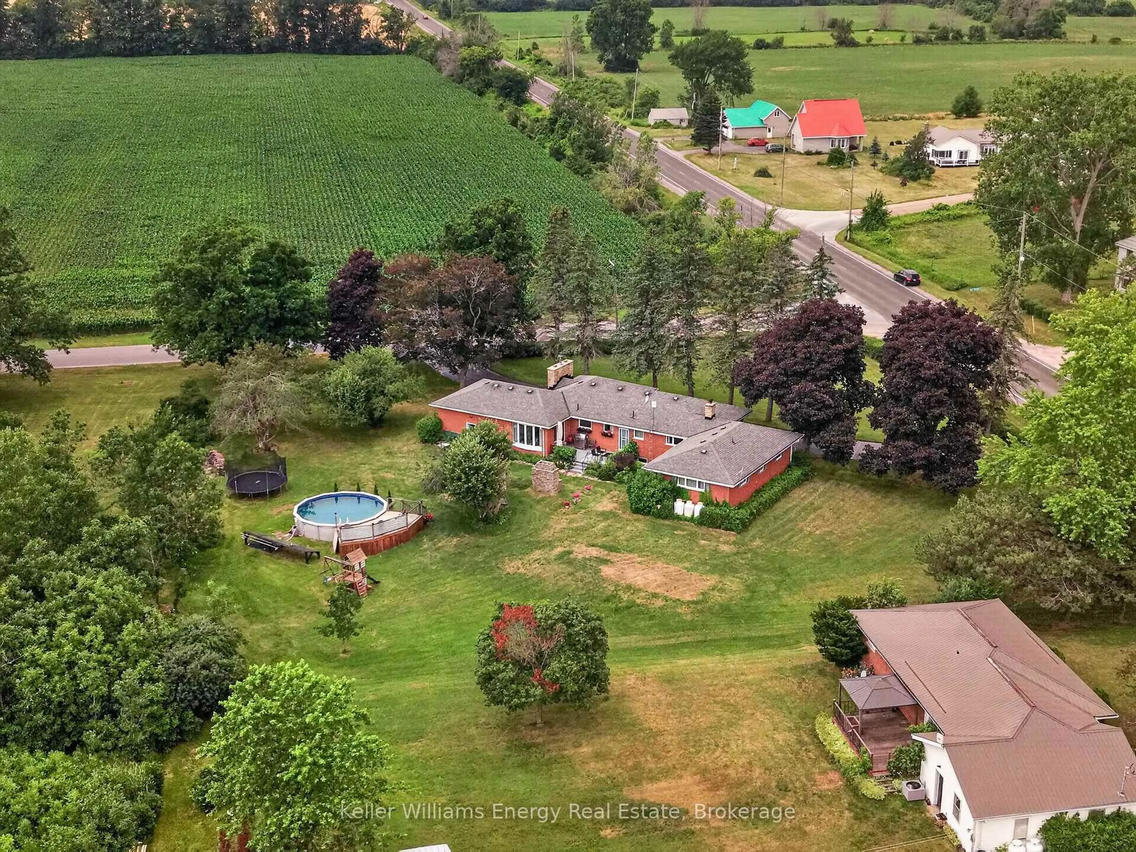 A pic from outside/outdoor area/front of a property/back of a property/a pic from drone, mountain view for 1155 County Road 4, Prince Edward County Ontario K0K 2T0