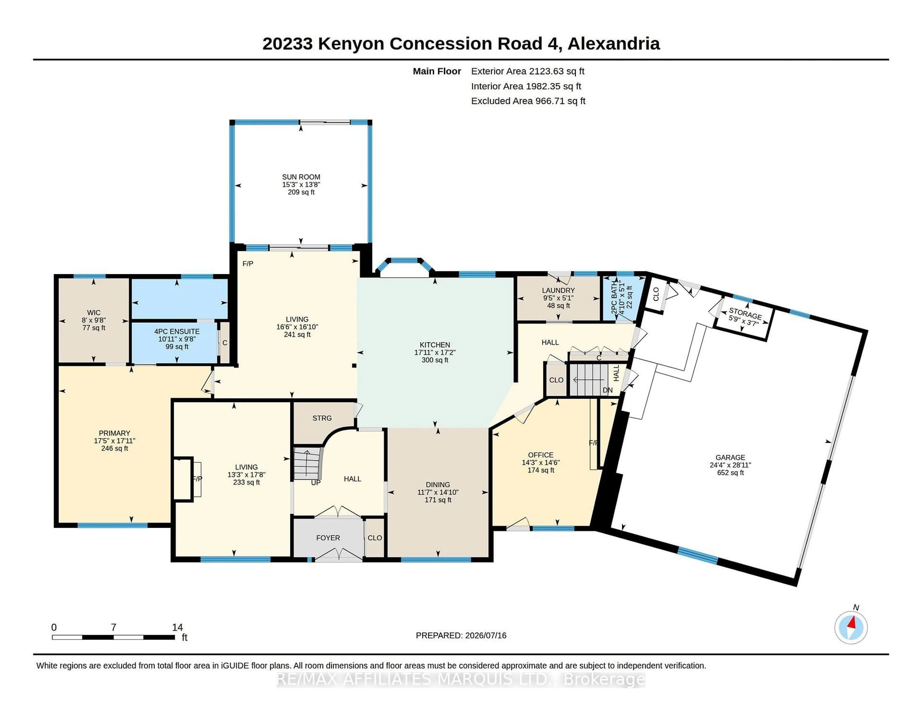 Floor plan for 20233 Kenyon Concession 4 Rd, North Glengarry Ontario K0C 1A0