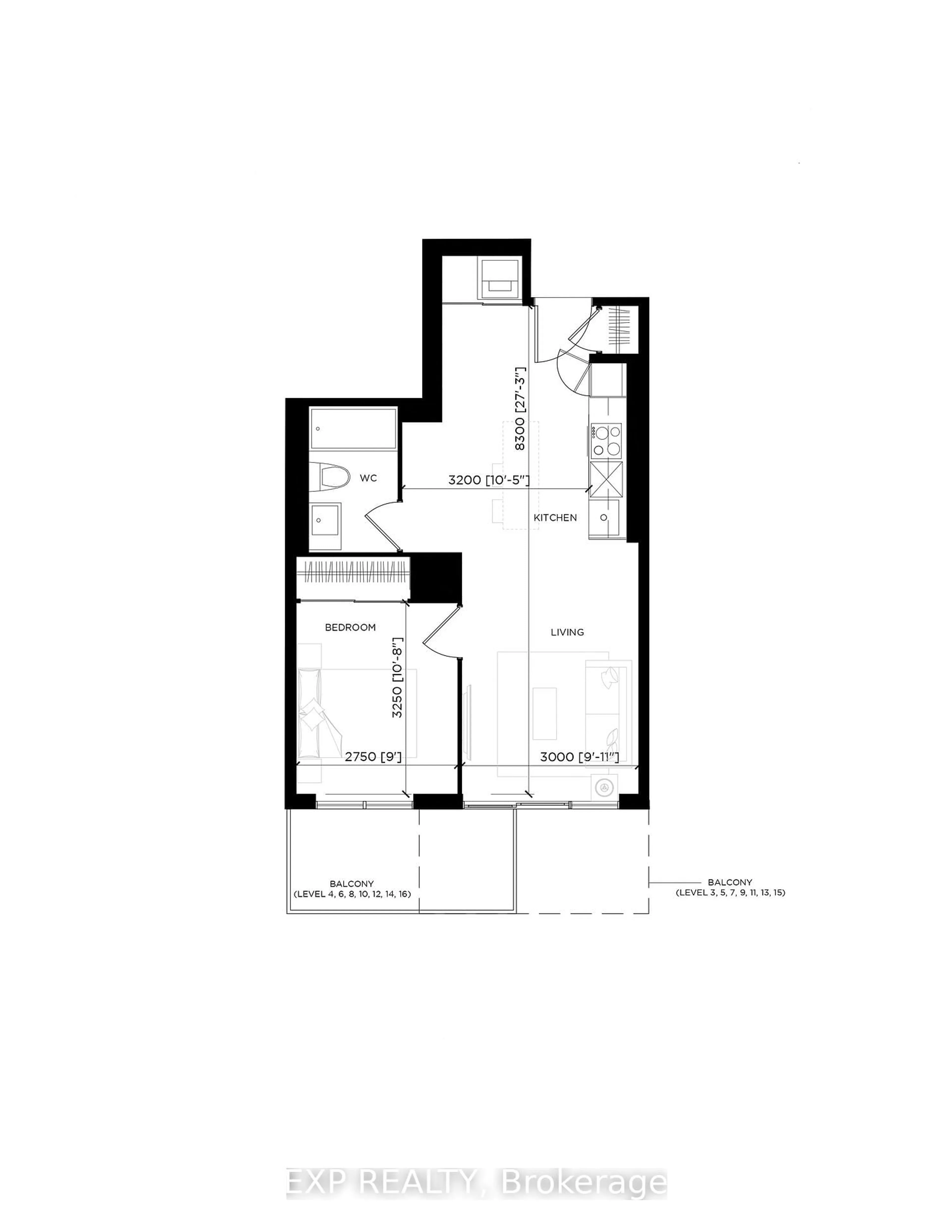 Floor plan for 2782 Barton St #1118, Hamilton Ontario L8E 2J8
