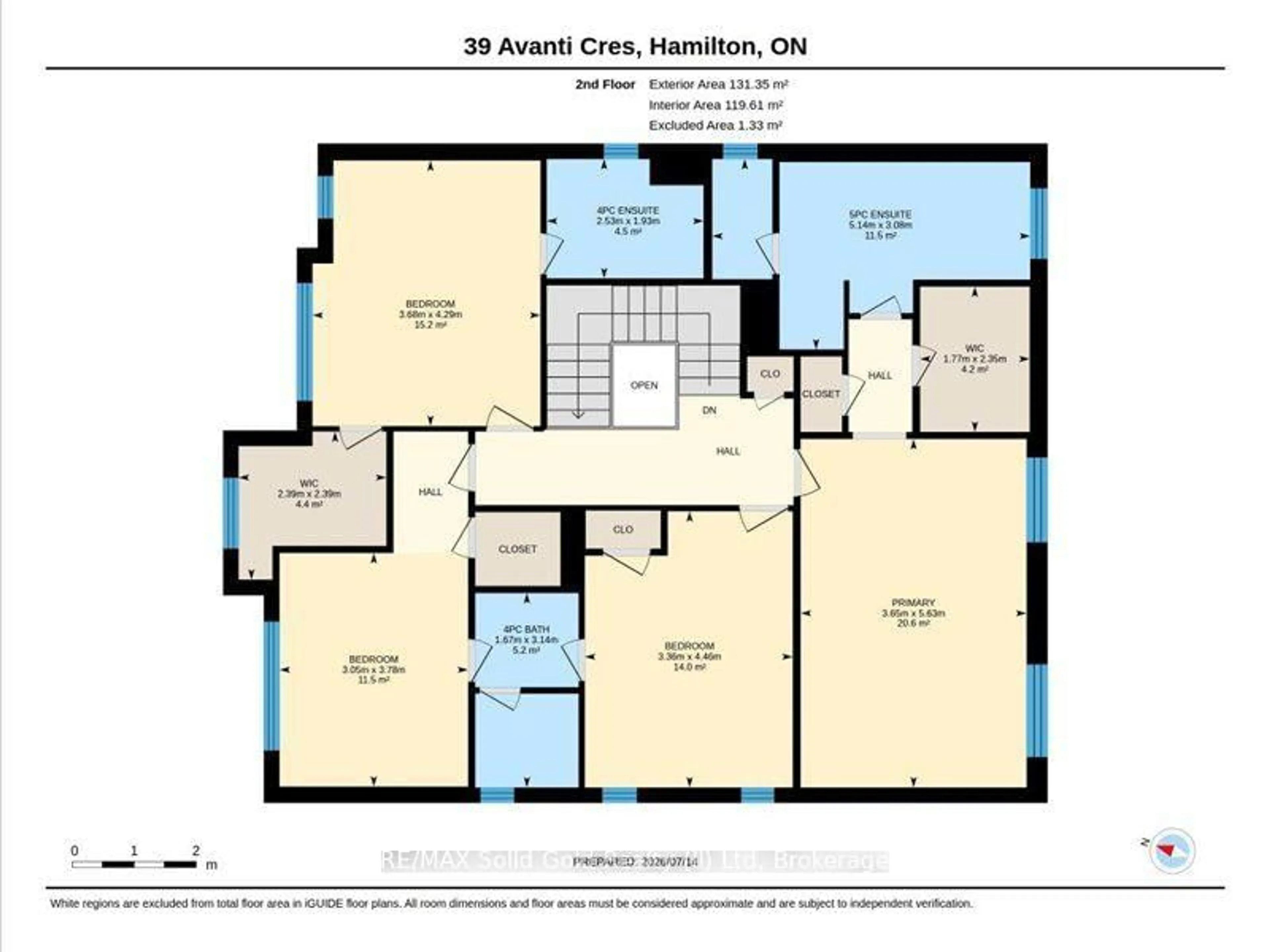 Floor plan for 39 Avanti Cres, Hamilton Ontario L8B 1W7