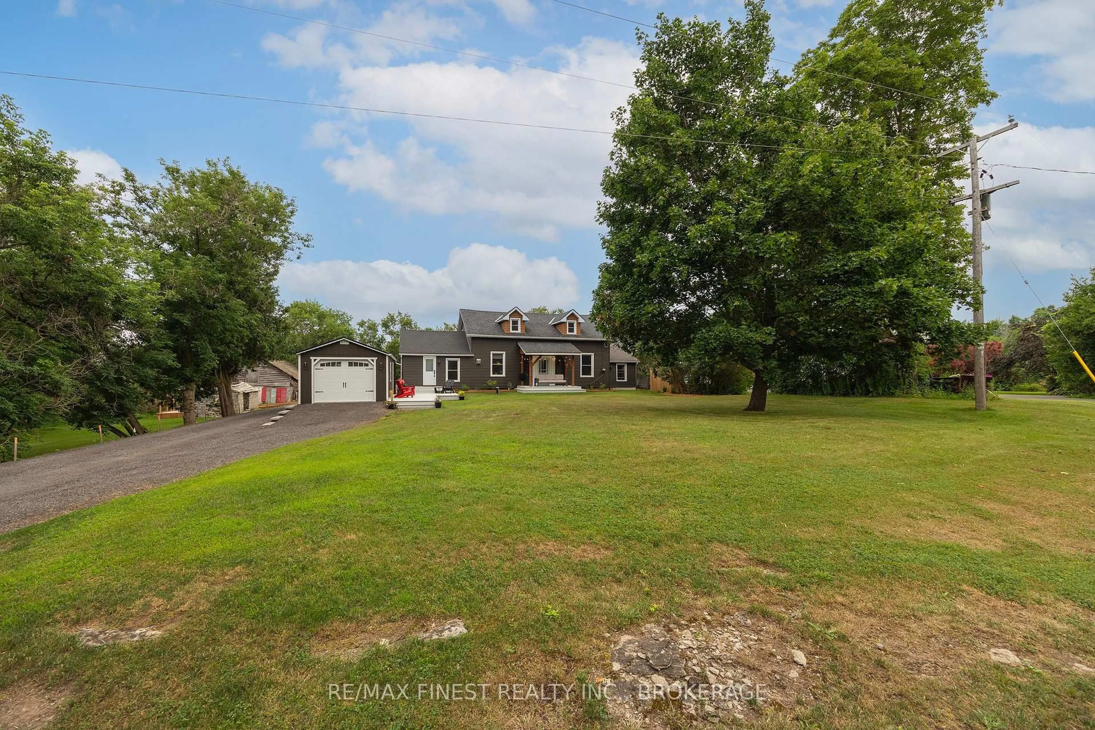 A pic from outside/outdoor area/front of a property/back of a property/a pic from drone, unknown for 3699 Highway 38, Harrowsmith Ontario K0H 1V0