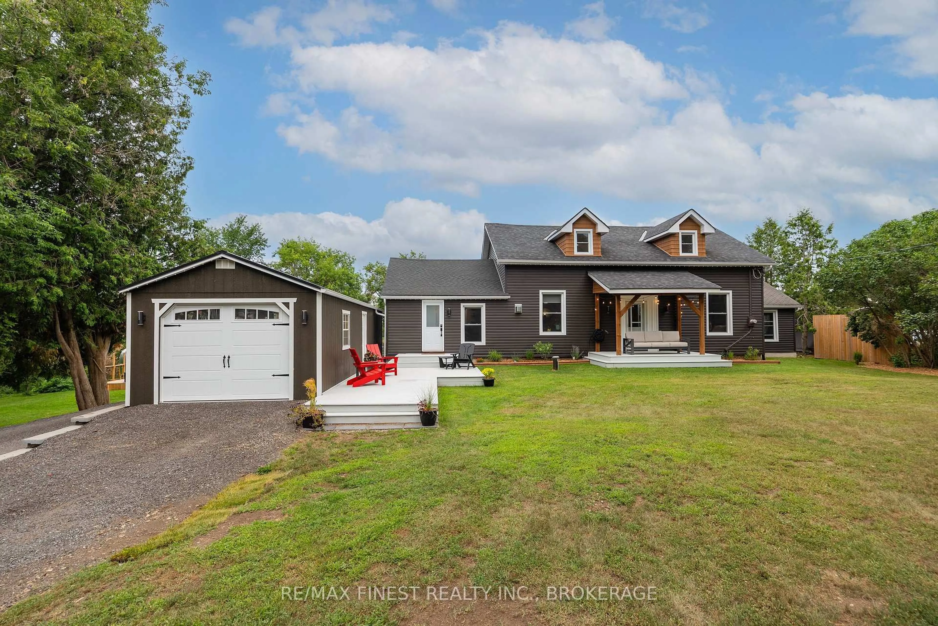 A pic from outside/outdoor area/front of a property/back of a property/a pic from drone, unknown for 3699 Highway 38, Harrowsmith Ontario K0H 1V0