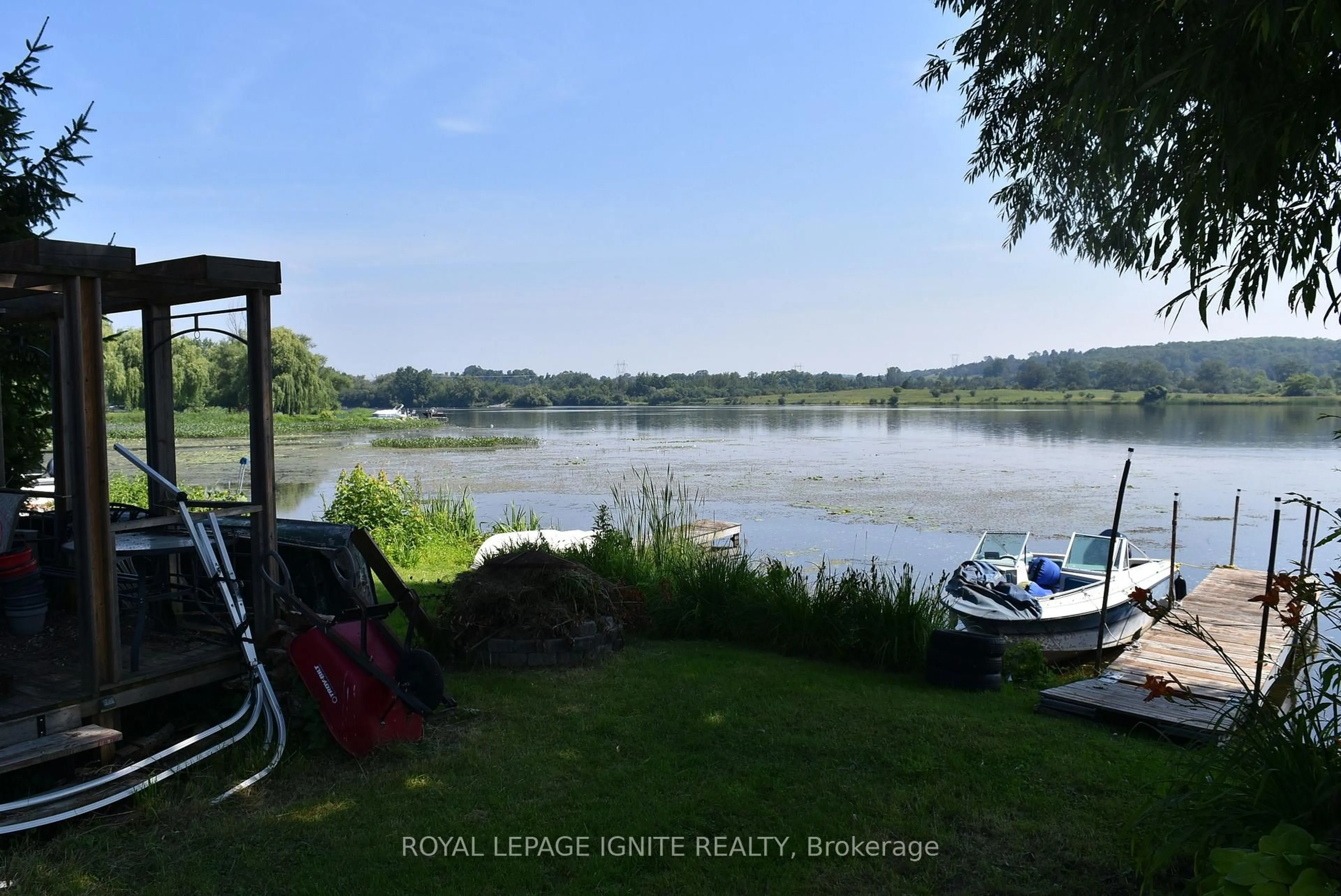 A pic from outside/outdoor area/front of a property/back of a property/a pic from drone, water/lake/river/ocean view for 385 H Pike Lane, Trent Hills Ontario K0L 1L0