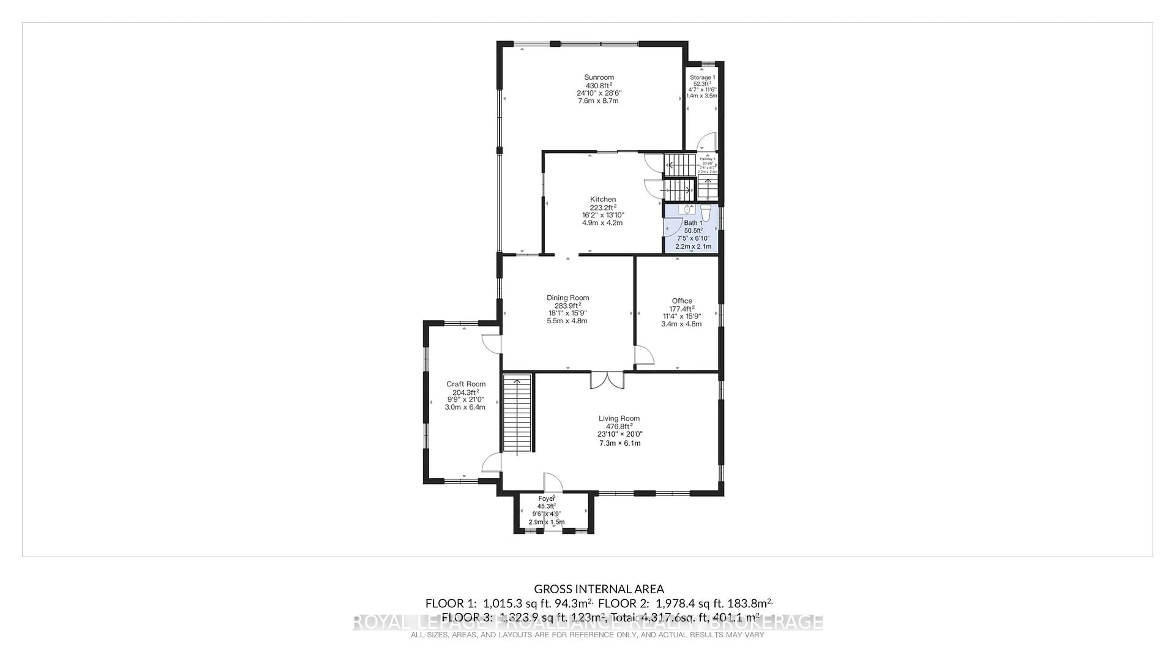 Floor plan for 223 King St, Gananoque Ontario K7G 2G7