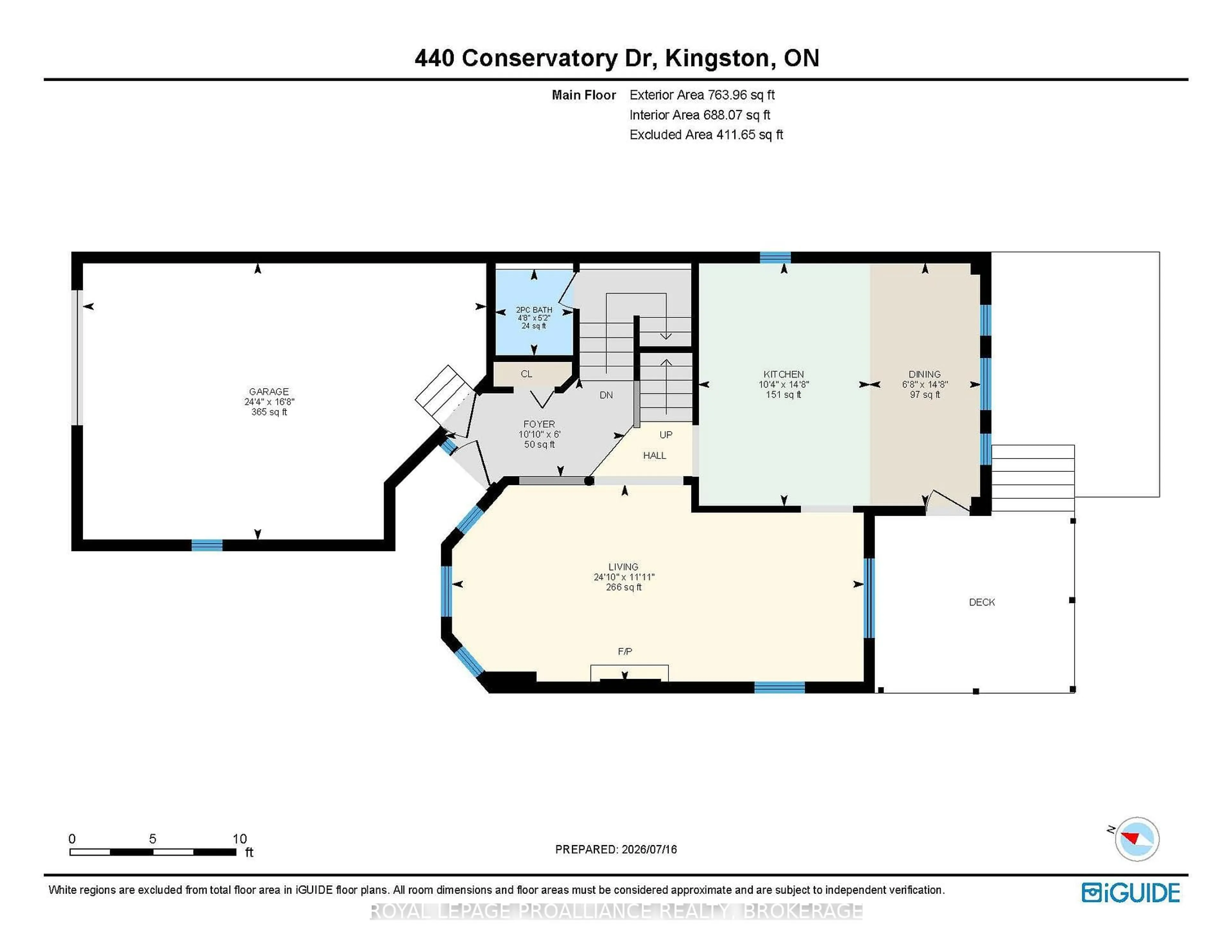Floor plan for 440 Conservatory Dr, Kingston Ontario K7M 9C7