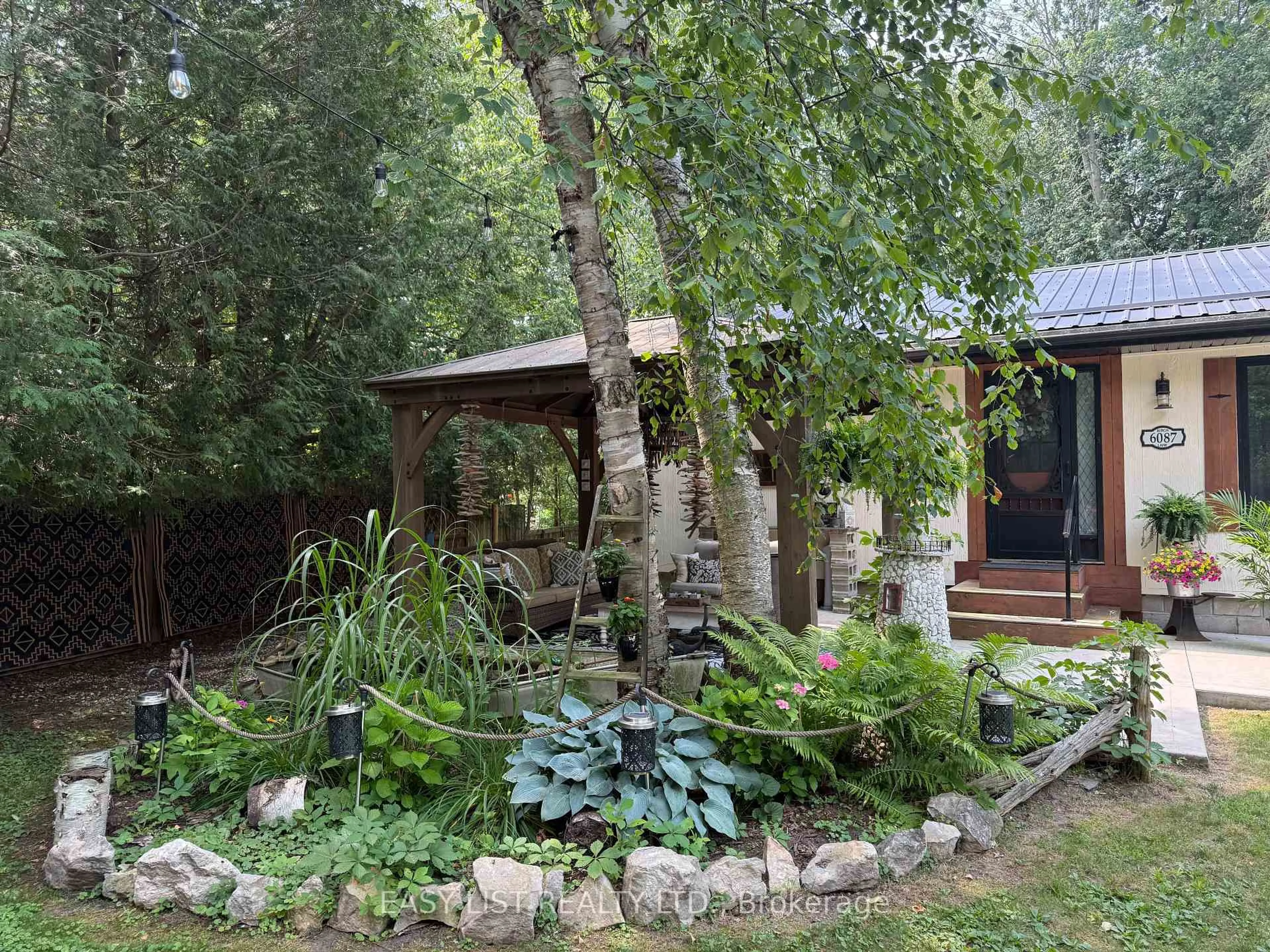 Patio, forest/trees view for 6087 Birch Lane, Lambton Shores Ontario N0N 1J1