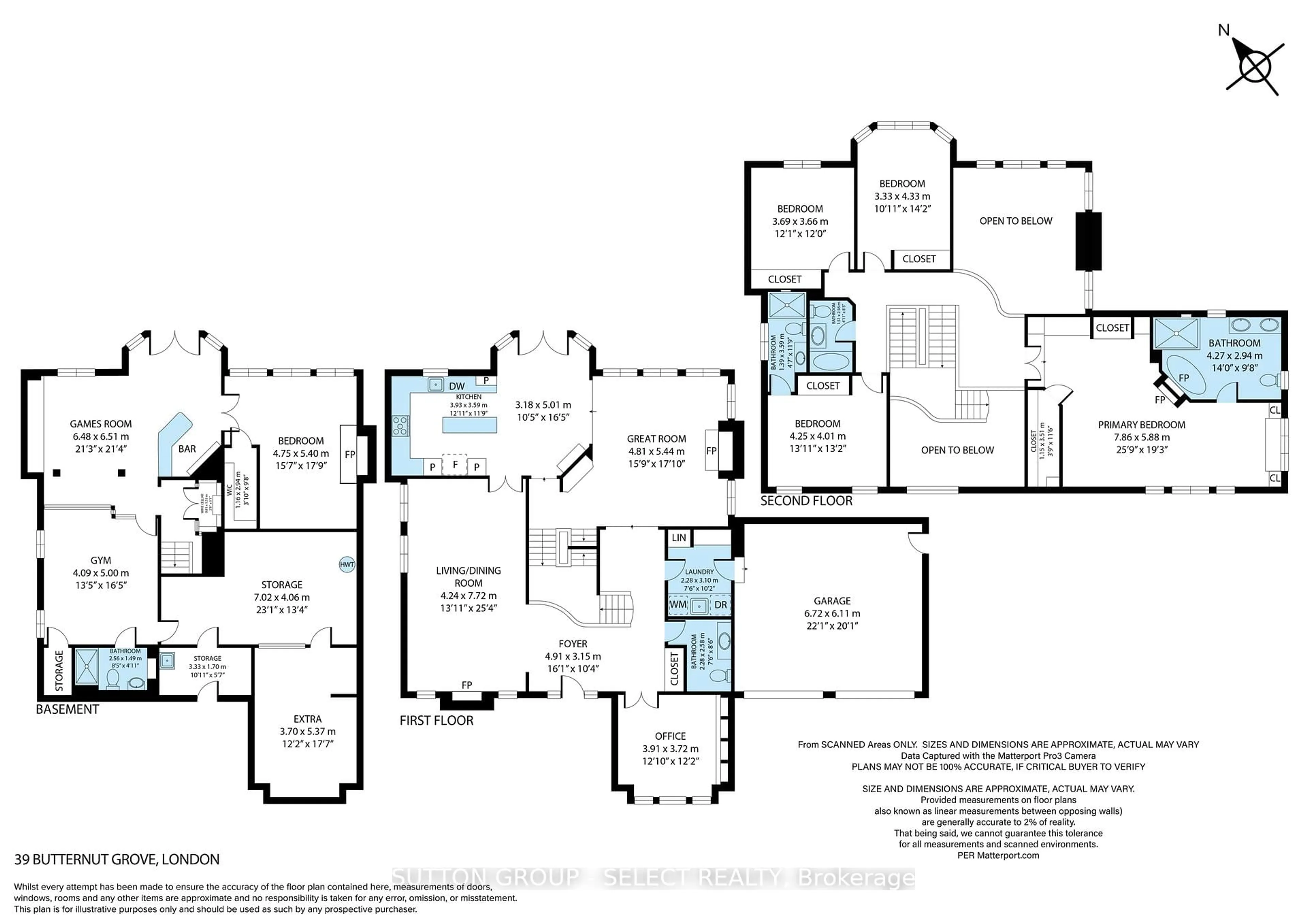 Floor plan for 39 Butternut Grve, London South Ontario N6K 4J3