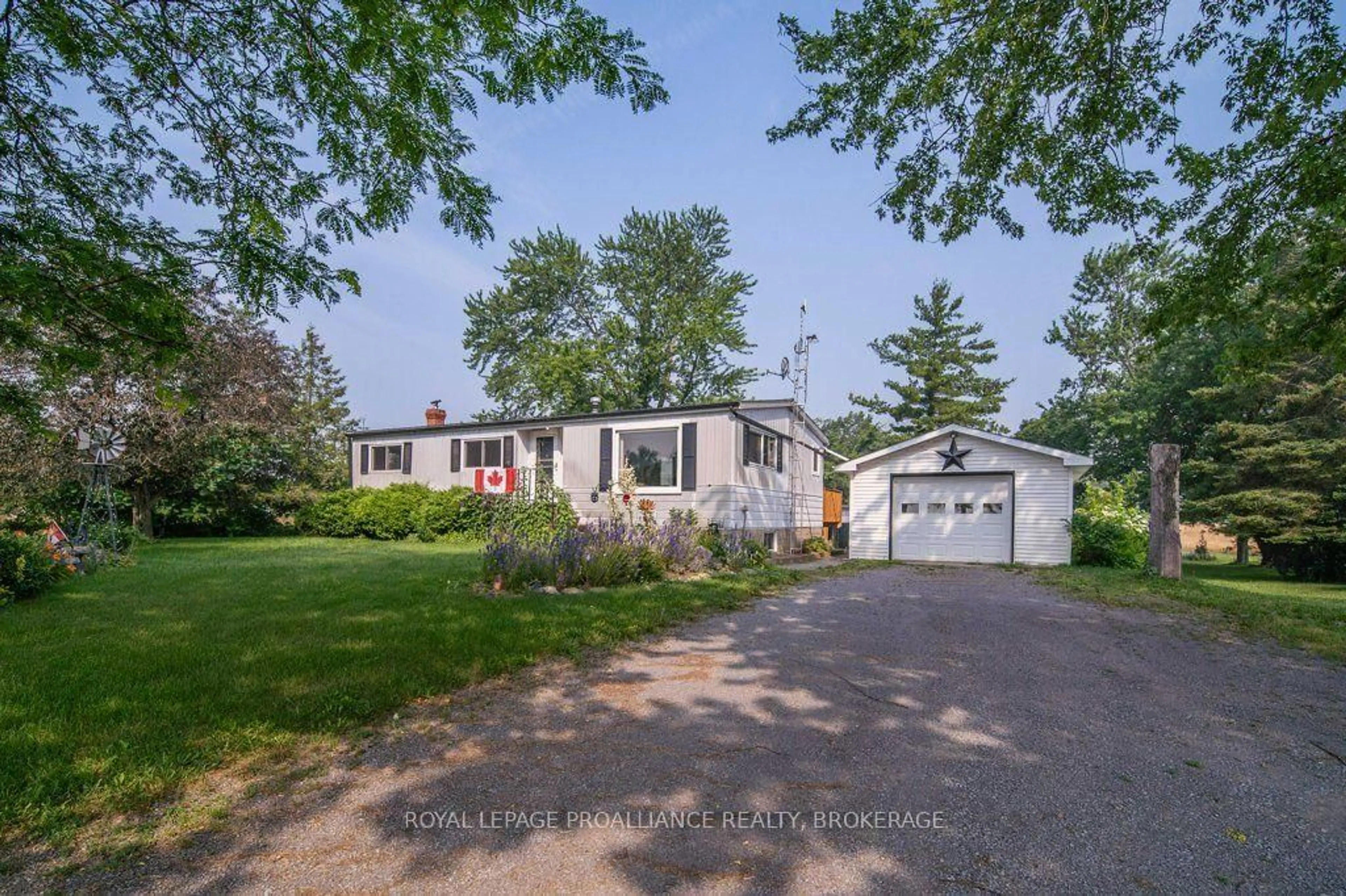 A pic from outside/outdoor area/front of a property/back of a property/a pic from drone, street for 4568 County Road 8, Napanee Ontario K7R 3K7