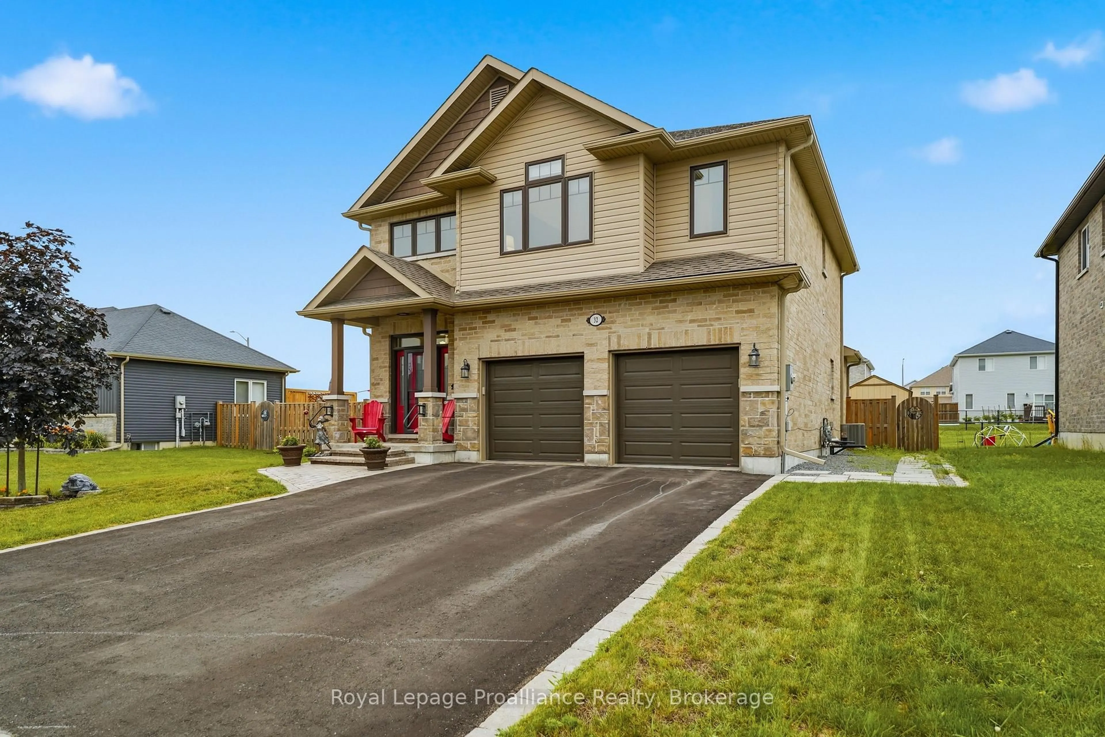 Home with brick exterior material, street for 32 Walnut Cres, Belleville Ontario K8N 0E4