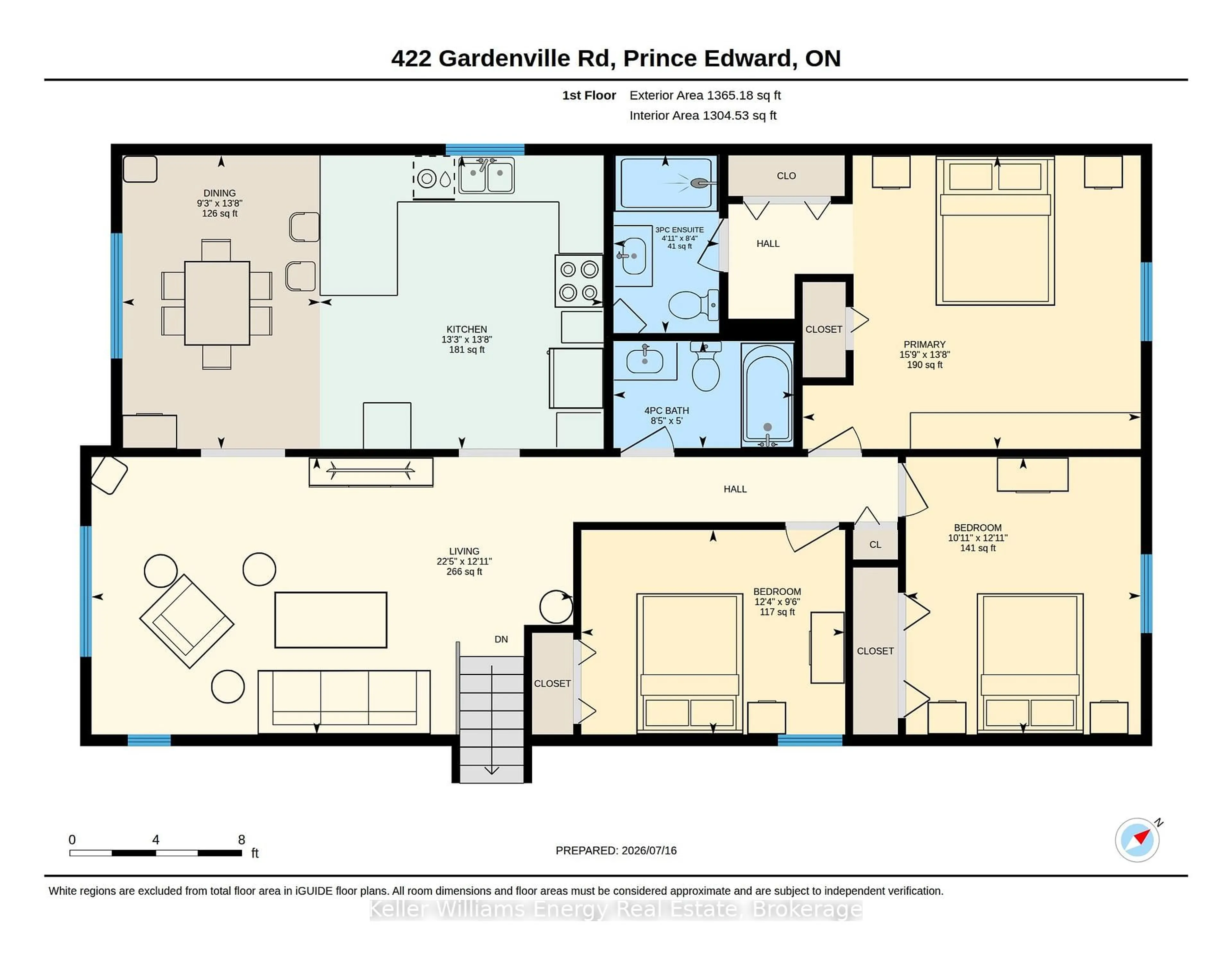 Floor plan for 422 Gardenville Rd, Prince Edward County Ontario K0K 1L0