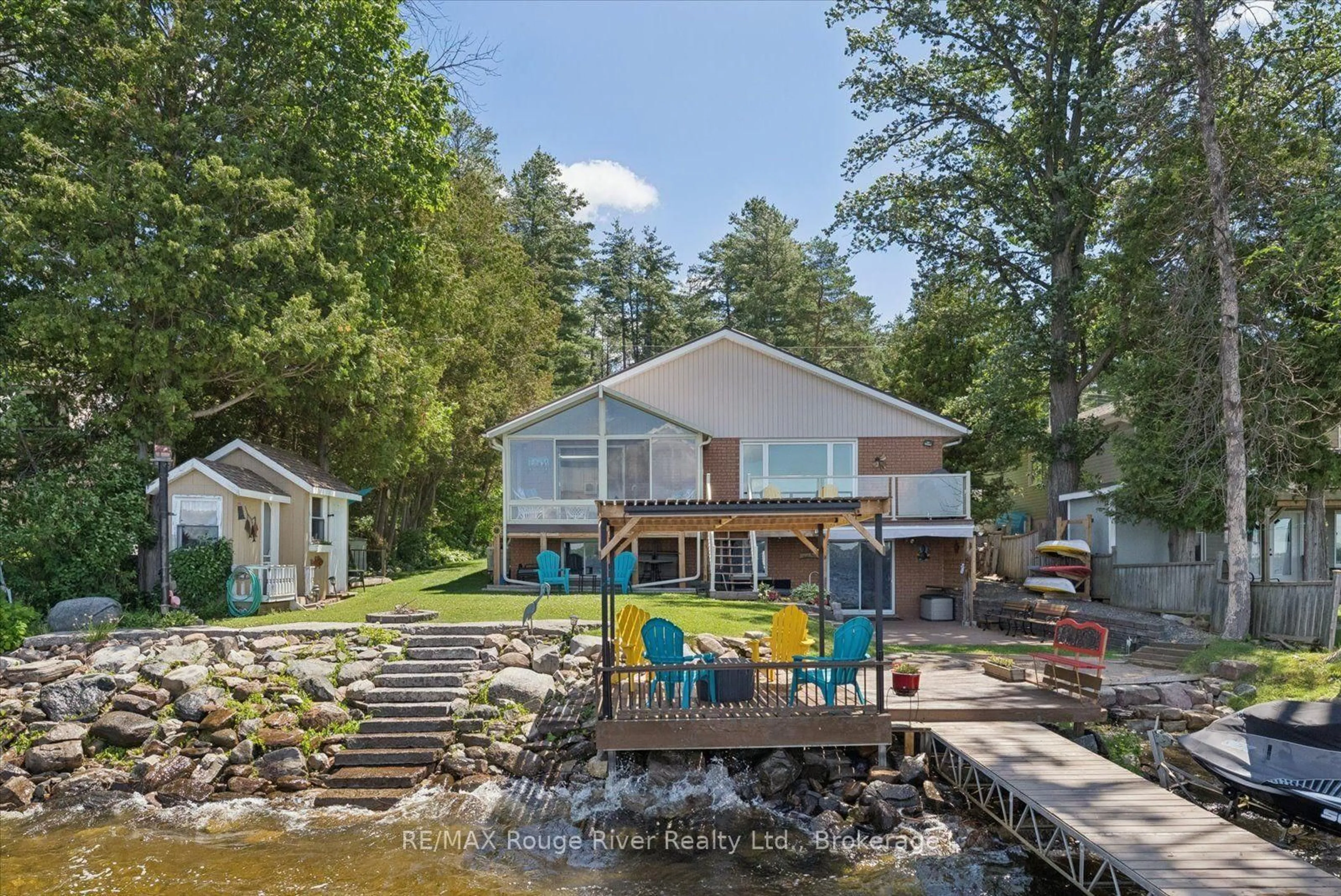 A pic from outside/outdoor area/front of a property/back of a property/a pic from drone, water/lake/river/ocean view for 66 Tipperary Rd, Limoges Ontario K0K 2M0