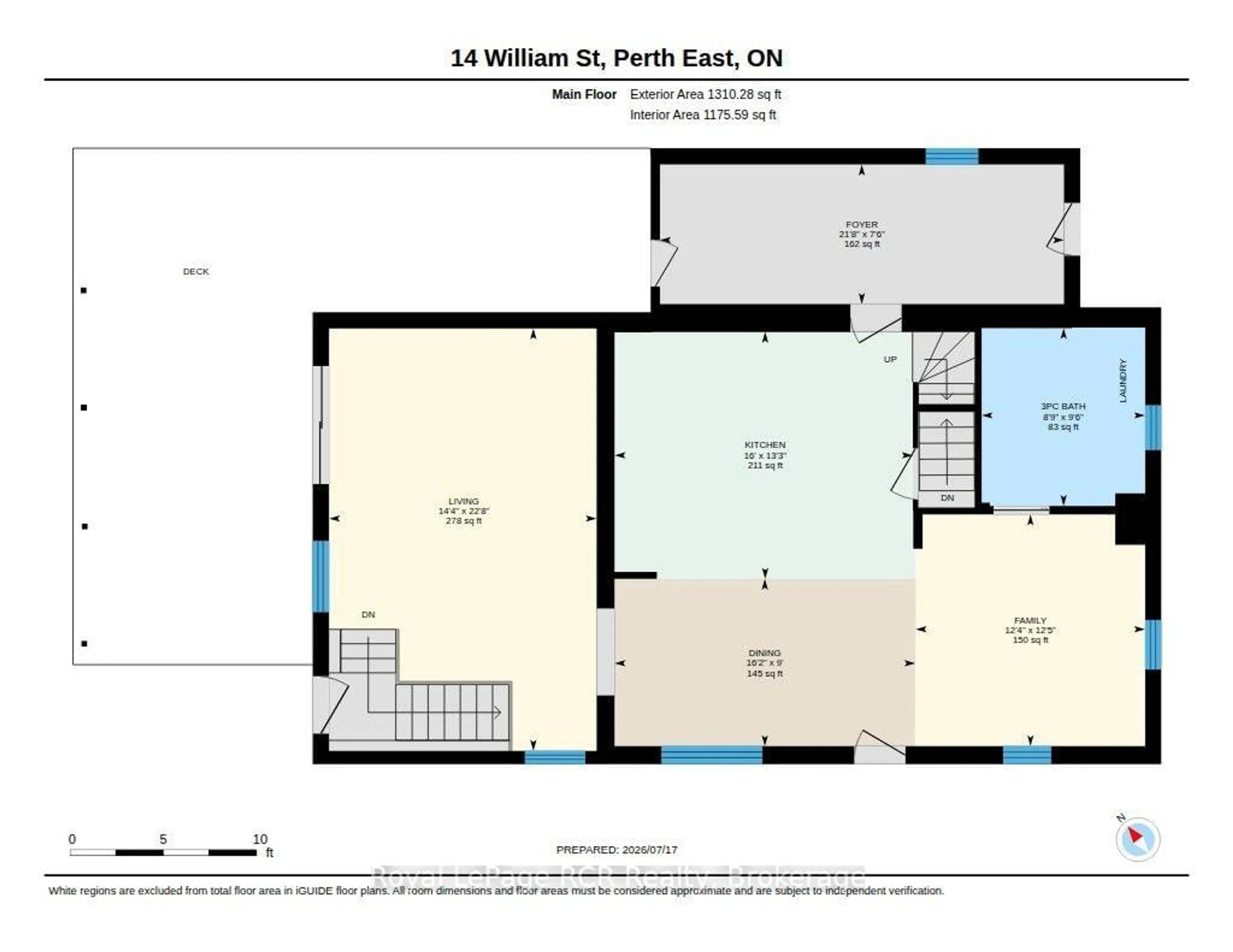 Floor plan for 14 William St, Perth East Ontario N0K 1M0