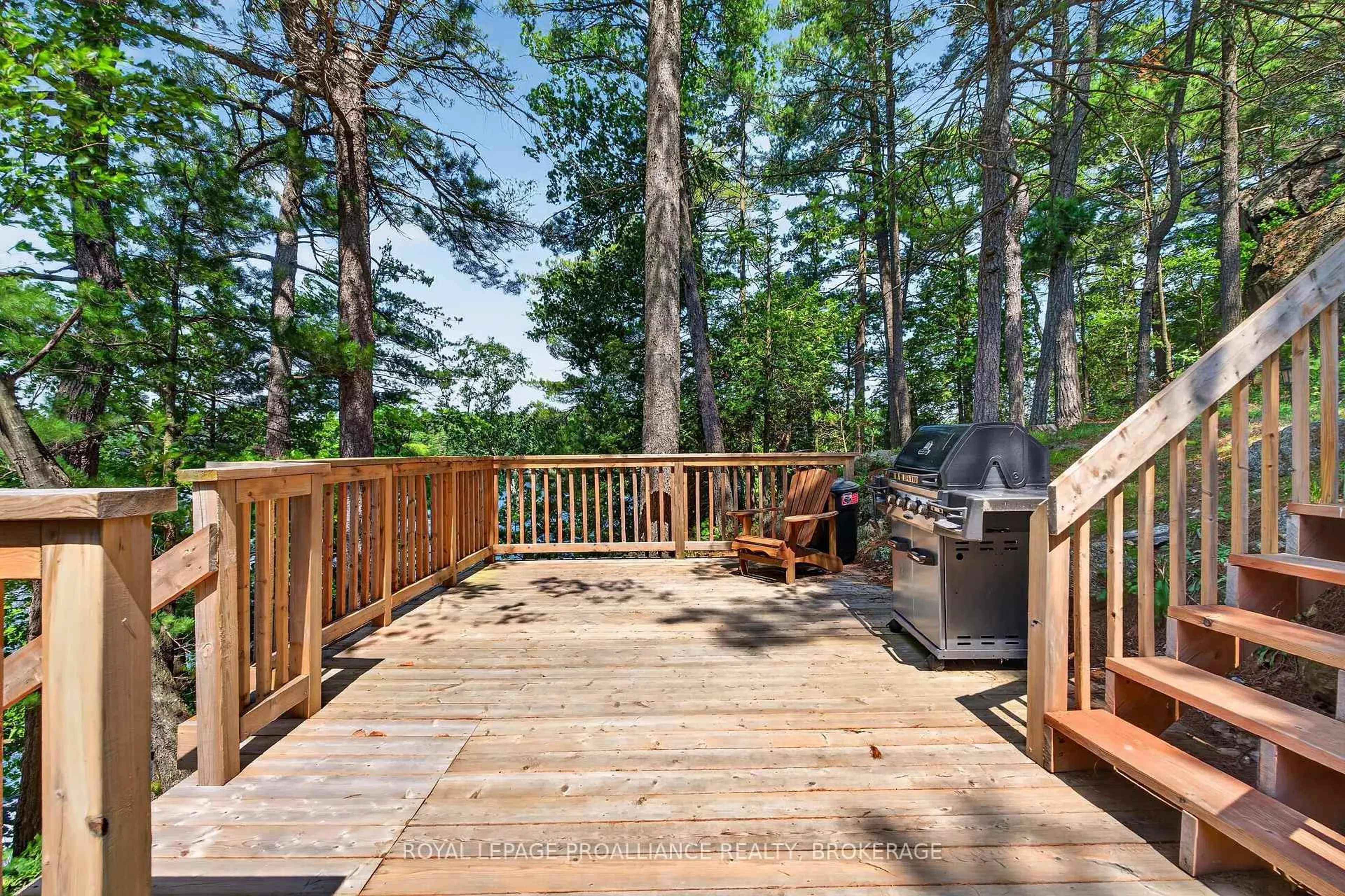 Patio, forest/trees view for 1149 Twin Island Lane, Perth Road Ontario K0H 2L0