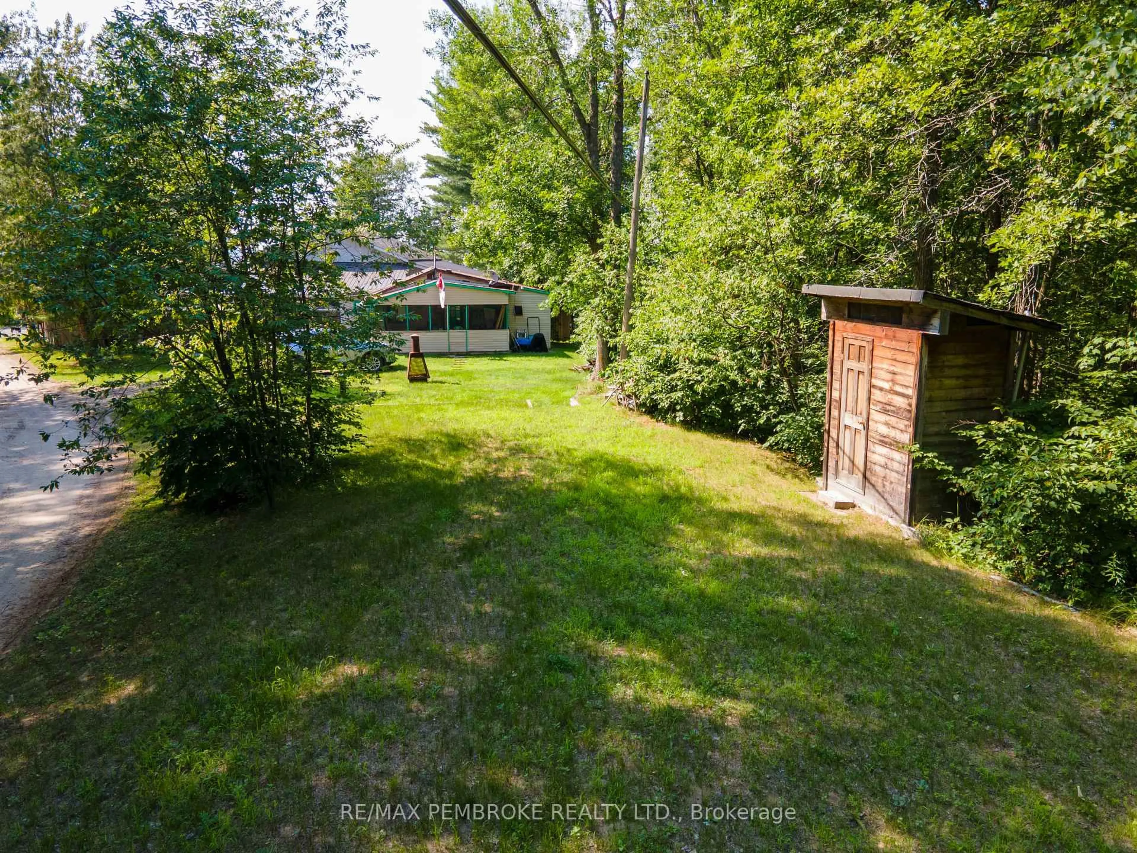 A pic from outside/outdoor area/front of a property/back of a property/a pic from drone, forest/trees view for 19B Moores Beach Rd, Westmeath Ontario K0J 2L0